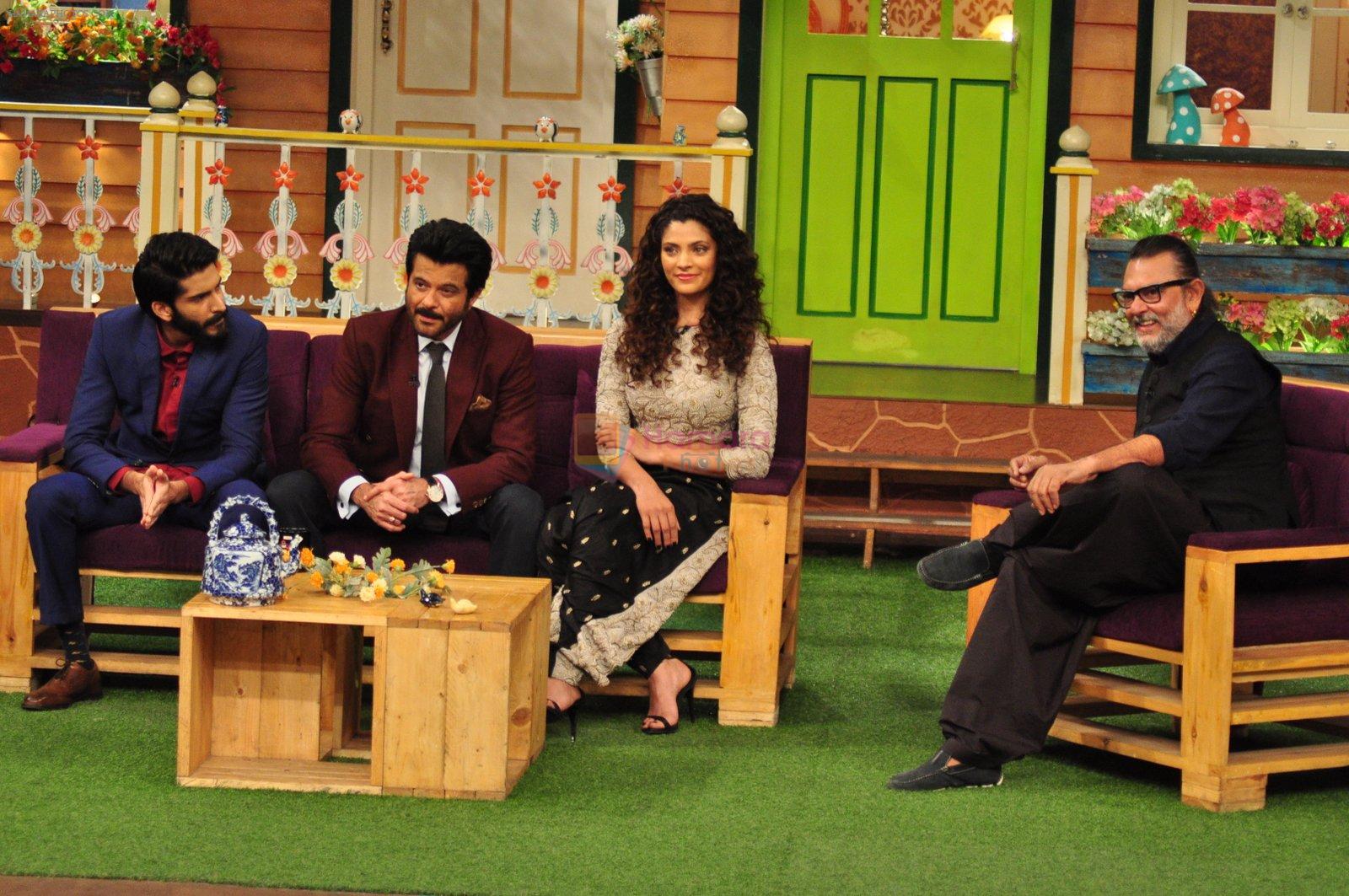 Harshvardhan Kapoor, Saiyami Kher, Anil Kapoor, Rakesh Mehra promotes Mirzya on the sets of The Kapil Sharma Show on 30th Sept 2016