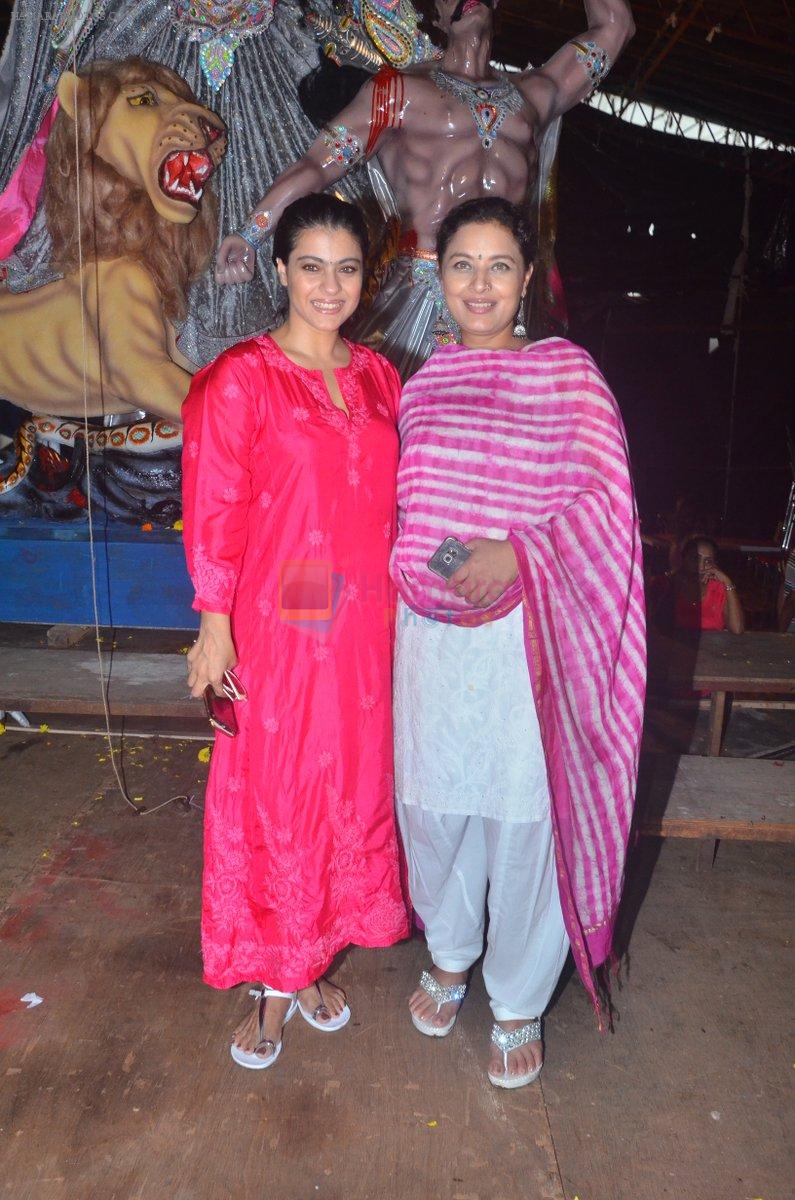 Kajol, Sharbani Mukherjee at Durga Pooja on 2nd Oct 2016