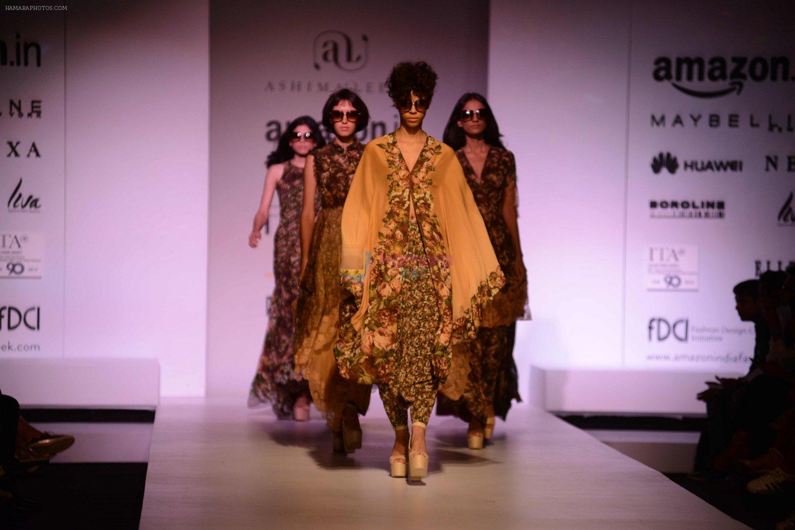 Model walk the ramp for Asheema Leena show on day 2 of AIFW on 14th Oct 2016