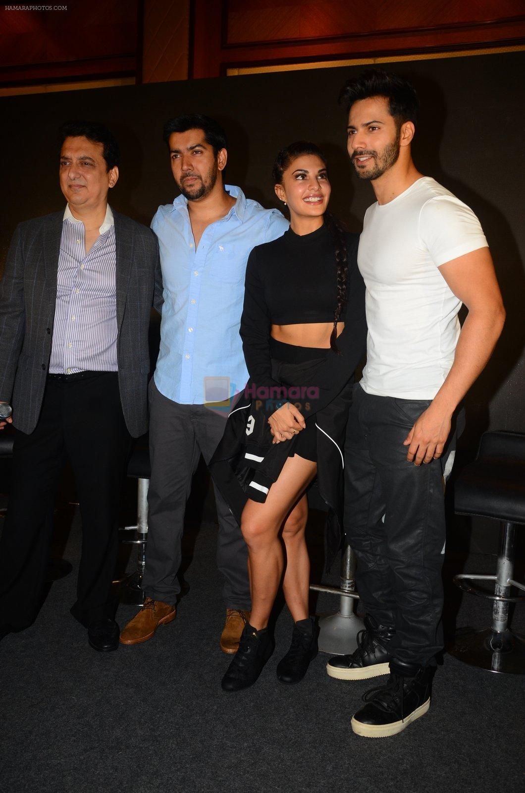 Rohit Dhawan, Jacqueline Fernandez, Varun Dhawan during the success party of the film Dishoom on 14th Oct 2016