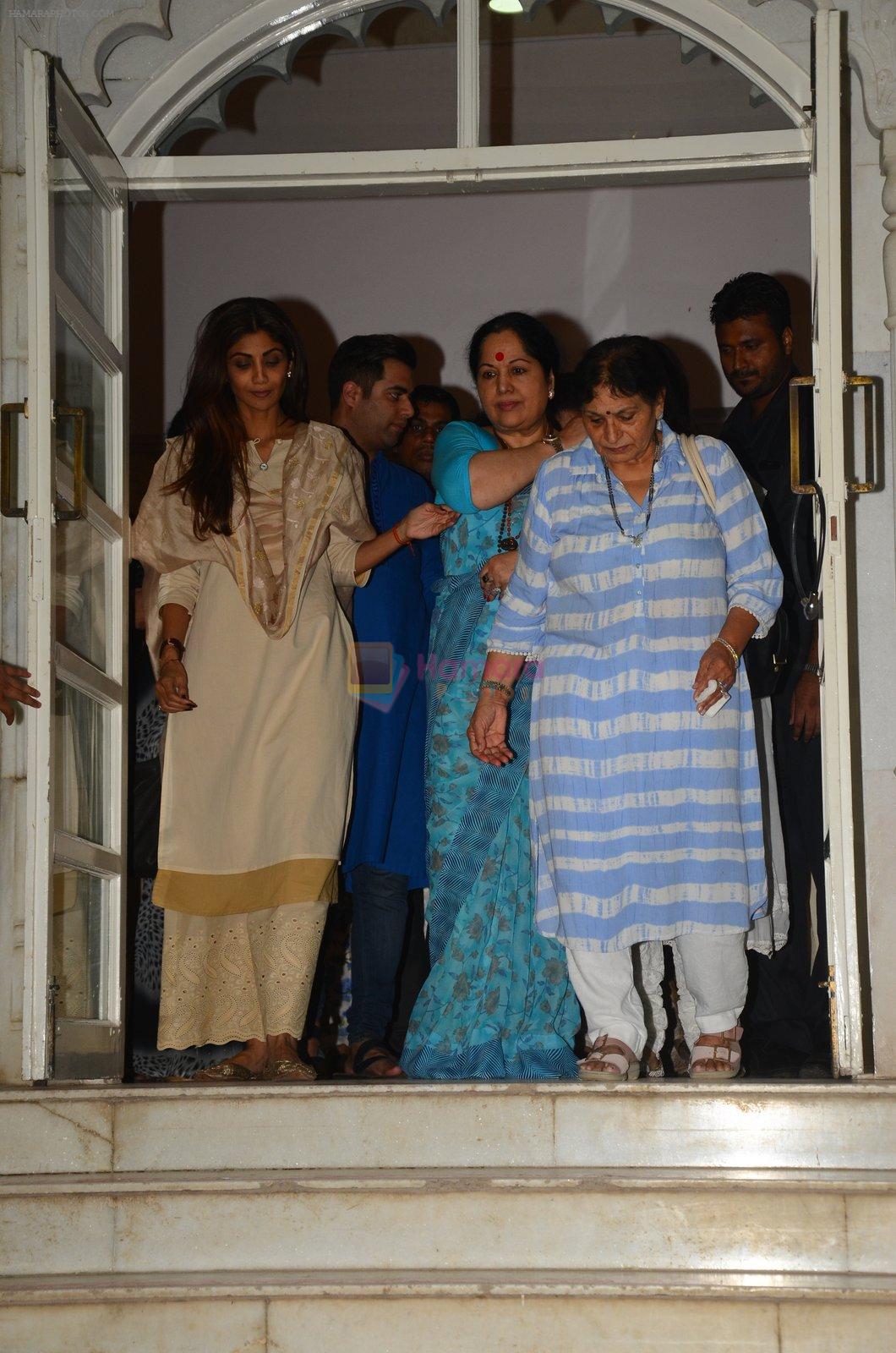 Shilpa Shetty's father's chautha on 15th Oct 2016