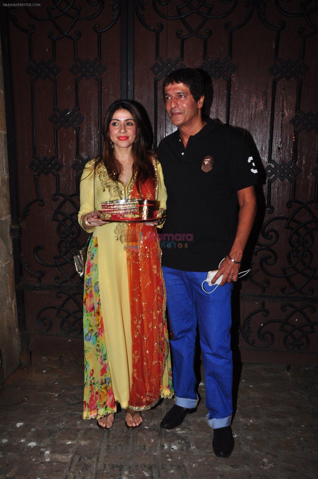 Chunky Pandey celebrate Karva Chauth at Anil Kapoor�s house in Juhu on 19th Oct 2016