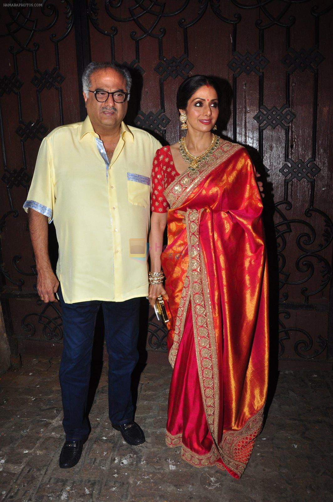 Sridevi, Boney Kapoor celebrate Karva Chauth at Anil Kapoor�s house in Juhu on 19th Oct 2016