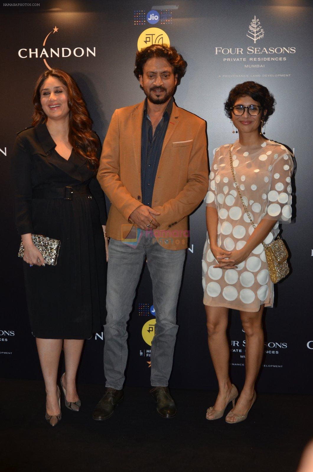 Kareena Kapoor, Irrfan Khan, Kiran Rao at Chandon, Four Seasons bash hosted by Kiran Rao on 24th Oct 2016