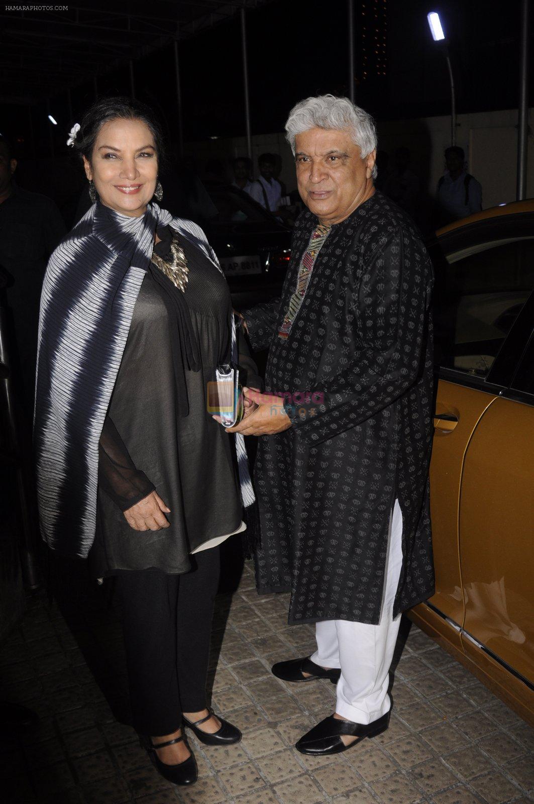 Javed Akhtar, Shabana Azmi  at Ae Dil Hai Mushkil screening on 25th Oct 2016