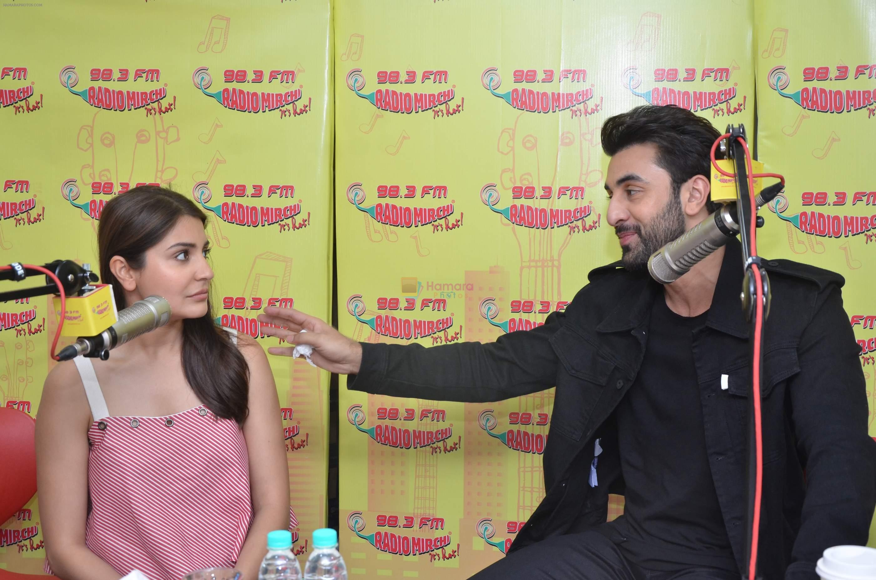 Ranbir Kapoor and Anushka Sharma at Radio Mirchi on 25th Oct 2016