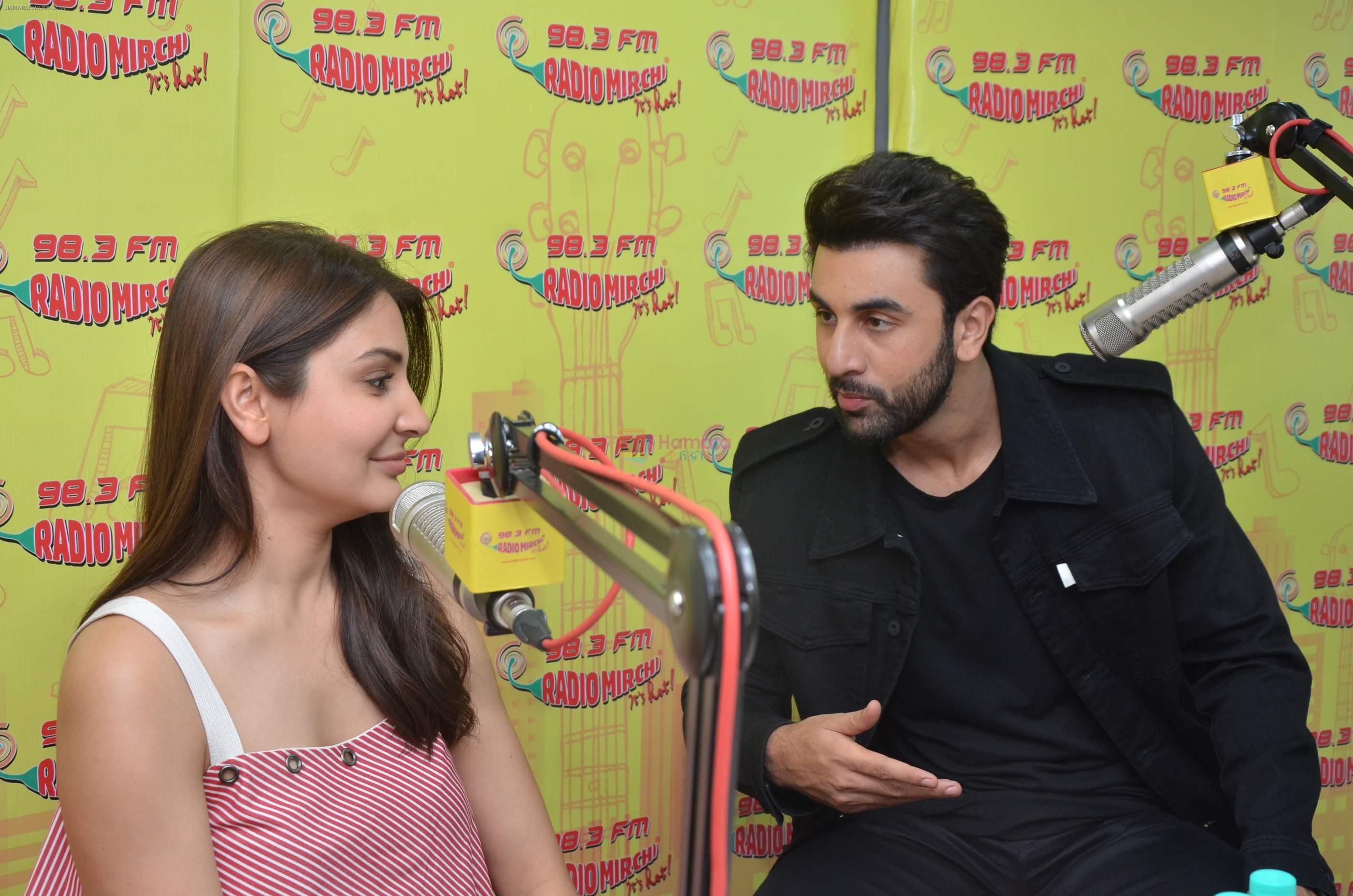 Ranbir Kapoor and Anushka Sharma at Radio Mirchi on 25th Oct 2016