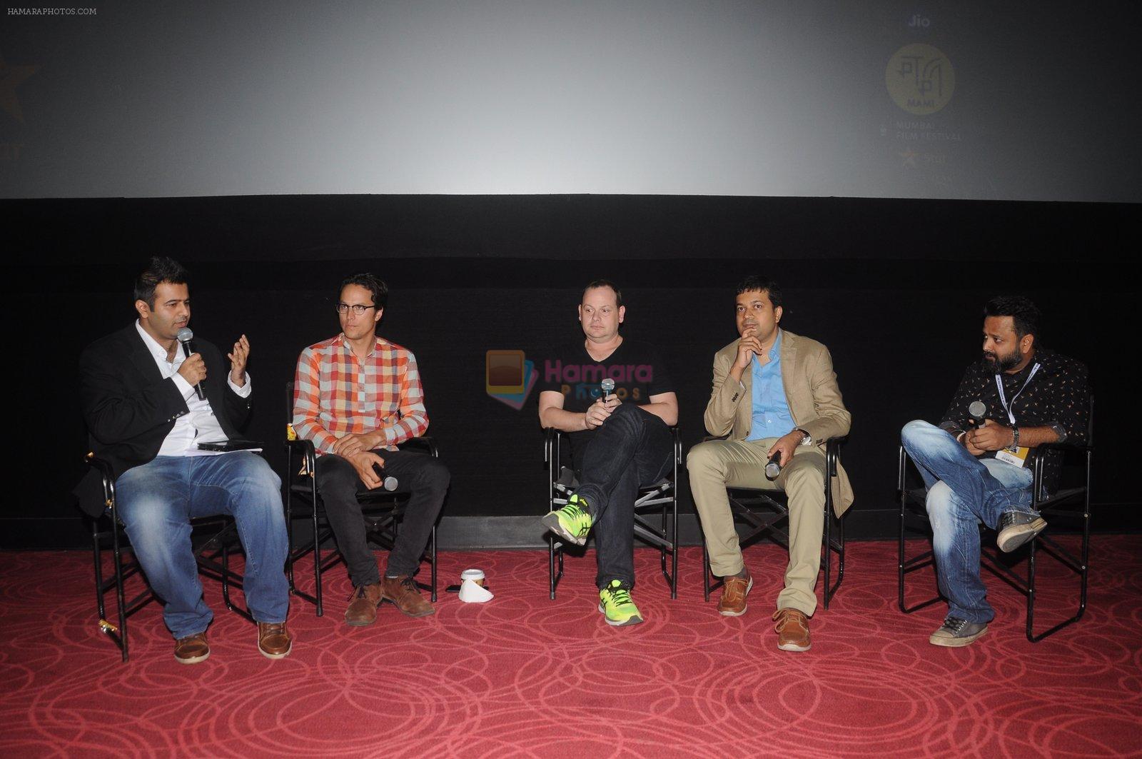 Nikkhil Taneja, Cary Fukunaga, Gideon Raff, Gaurav Banerjee & Nikkhil Advani  @ MAMI for P.O.W.- Bandi Yuddh Ke screening