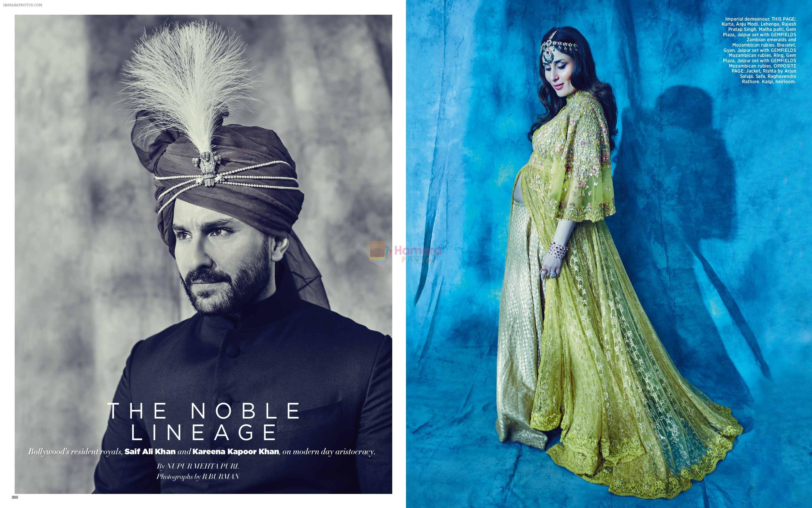 Saif Ali Khan and Kareena Kapoor on the cover of Harper's Bazaar Bride, November issue