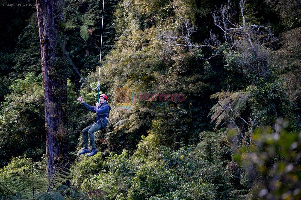 Sidharth experiencing the thrill of ziplining in New Zealand 3