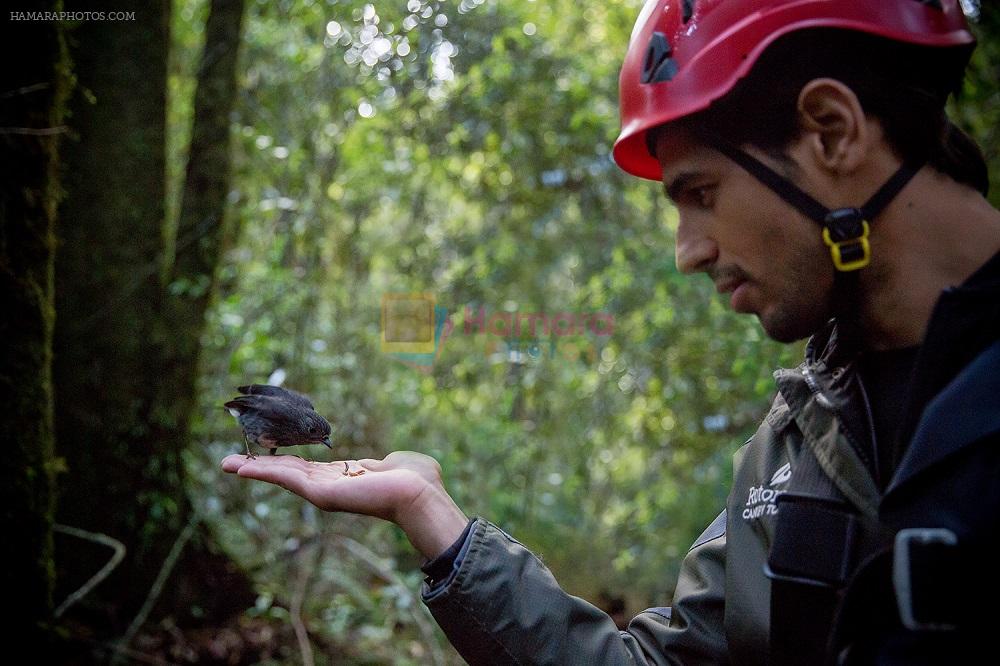 Sidharth made a new friend while Zip Lining