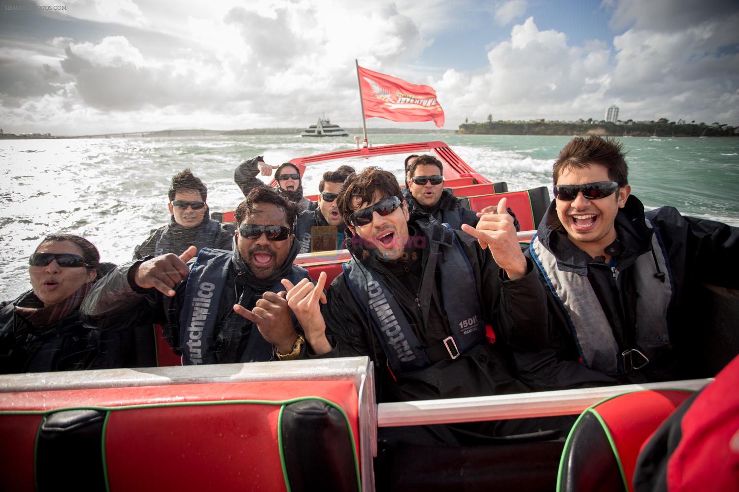 Sidharth Malhotra jet boating in New Zealand