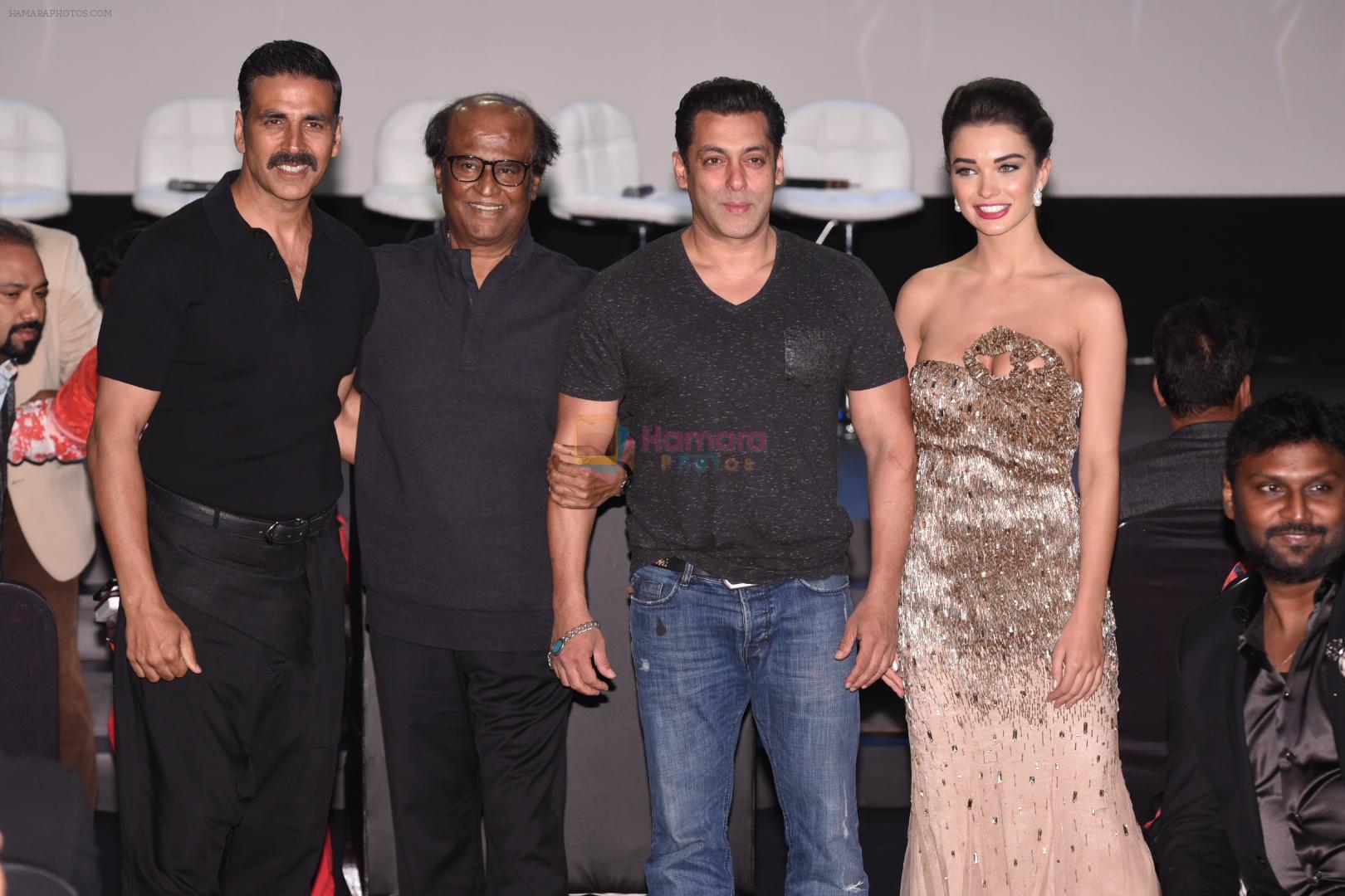 Salman Khan, Akshay Kumar, Rajnikant, Amy Jackson at Robot 2 launch in Mumbai on 19th Nov 2016