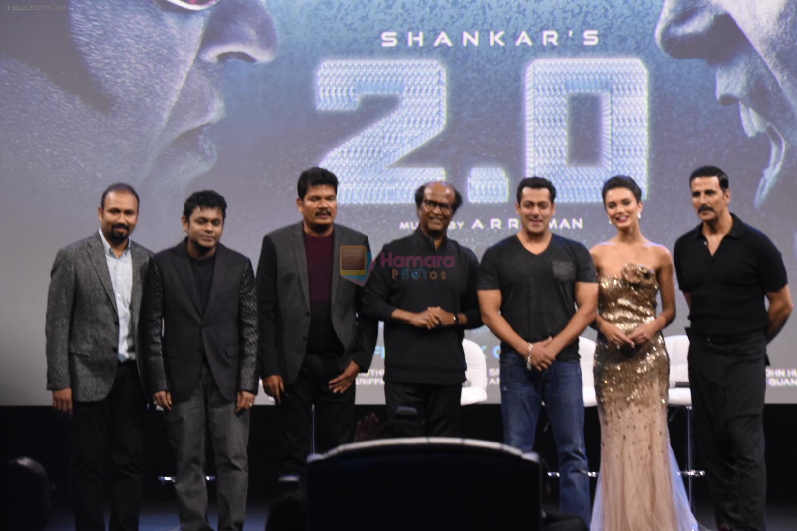 Salman Khan, Karan Johar, A R Rahman at Robot 2 launch in Mumbai on 19th Nov 2016