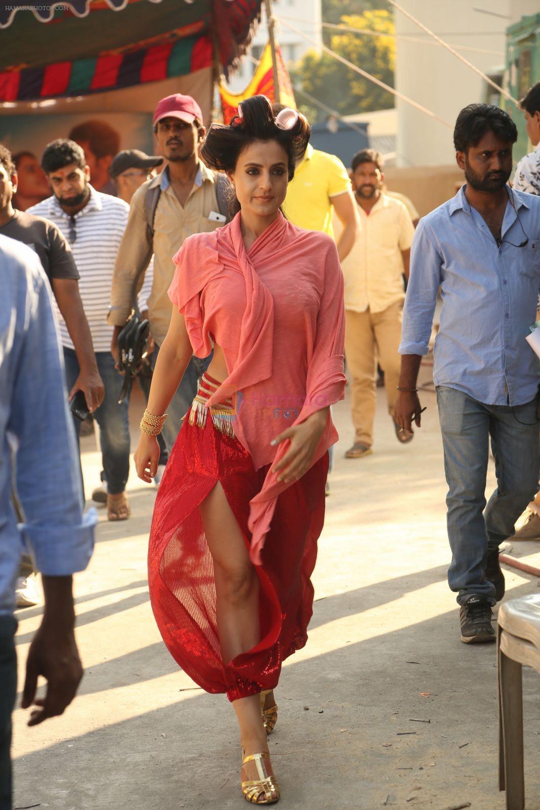 Ameesha Patel on location of a south indian movie on 25th Nov 2016