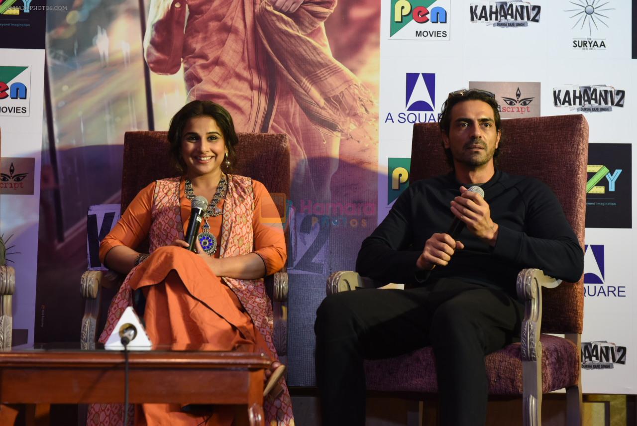 Vidya Balan, Arjun Rampal at Kahaani 2 Press Conference in Delhi on 29th Nov 2016