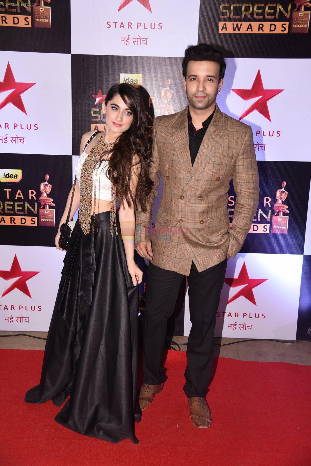 Aamir Ali, Sanjeeda Sheikh at 22nd Star Screen Awards 2016 on 4th Dec 2016