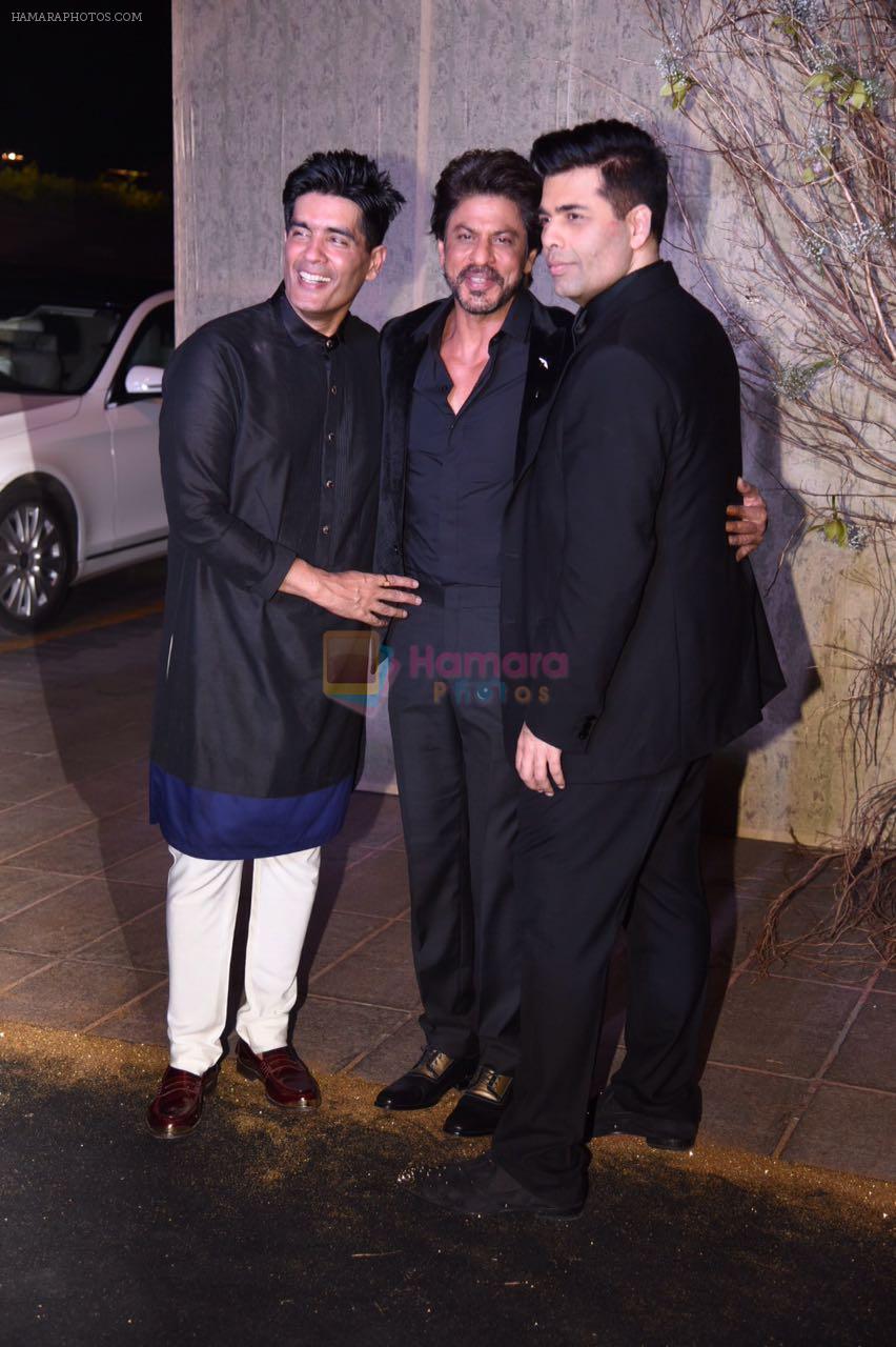 Shahrukh Khan, Karan Johar, Manish Malhotra at Manish Malhotra�s 50th birthday bash hosted by Karan Johar on 5th Dec 2016