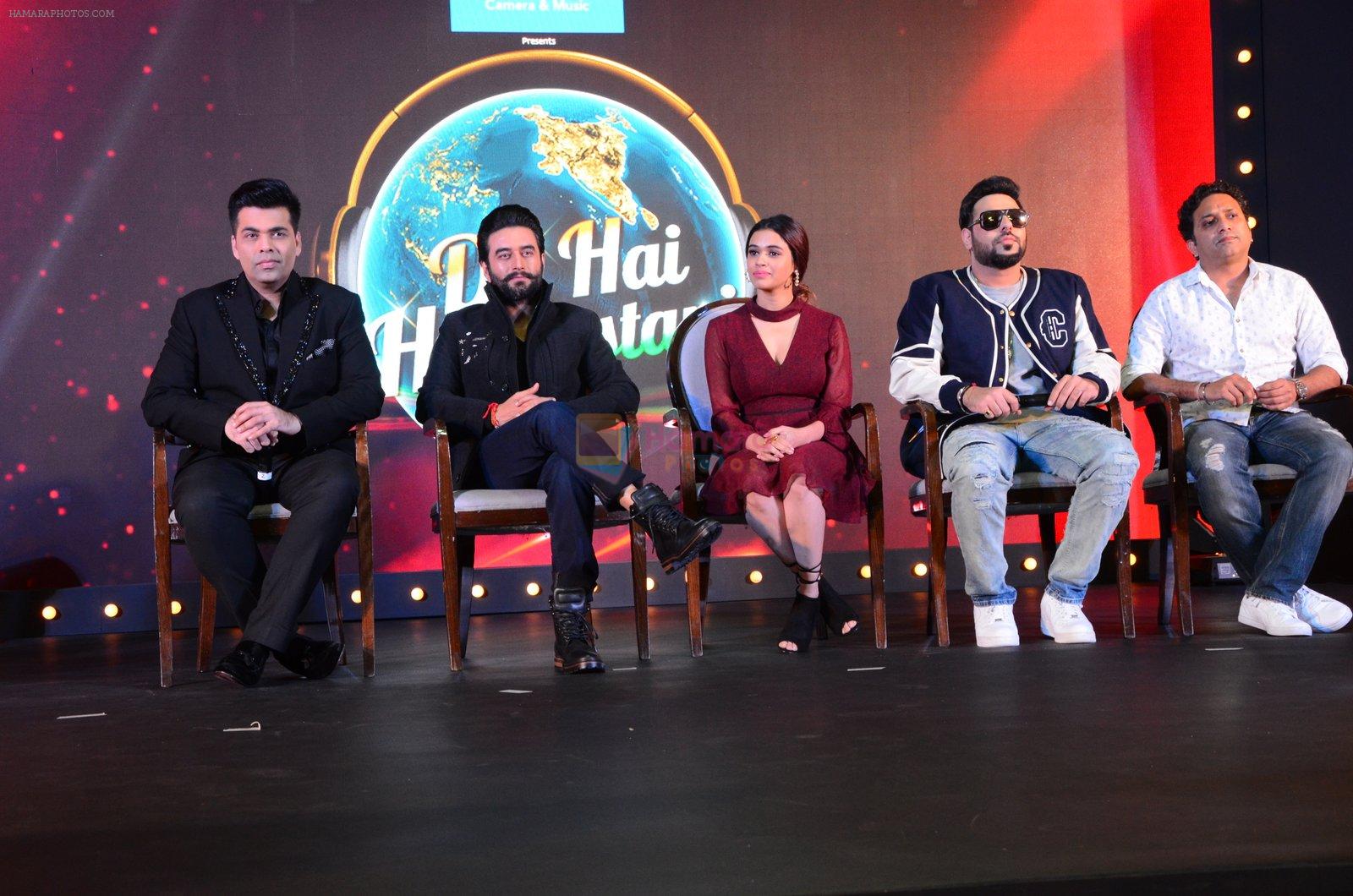 Karan Johar, Shekhar Ravjiani, Badshah,Shalmali Kholgade at Dil Hai Hindustani show launch on 6th Dec 2016