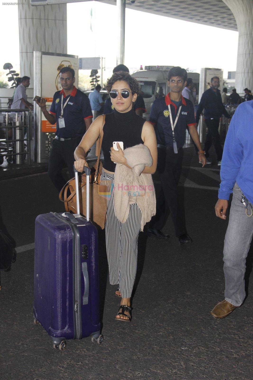 Sanya Malhotra snapped at airport on 13th Dec 2016