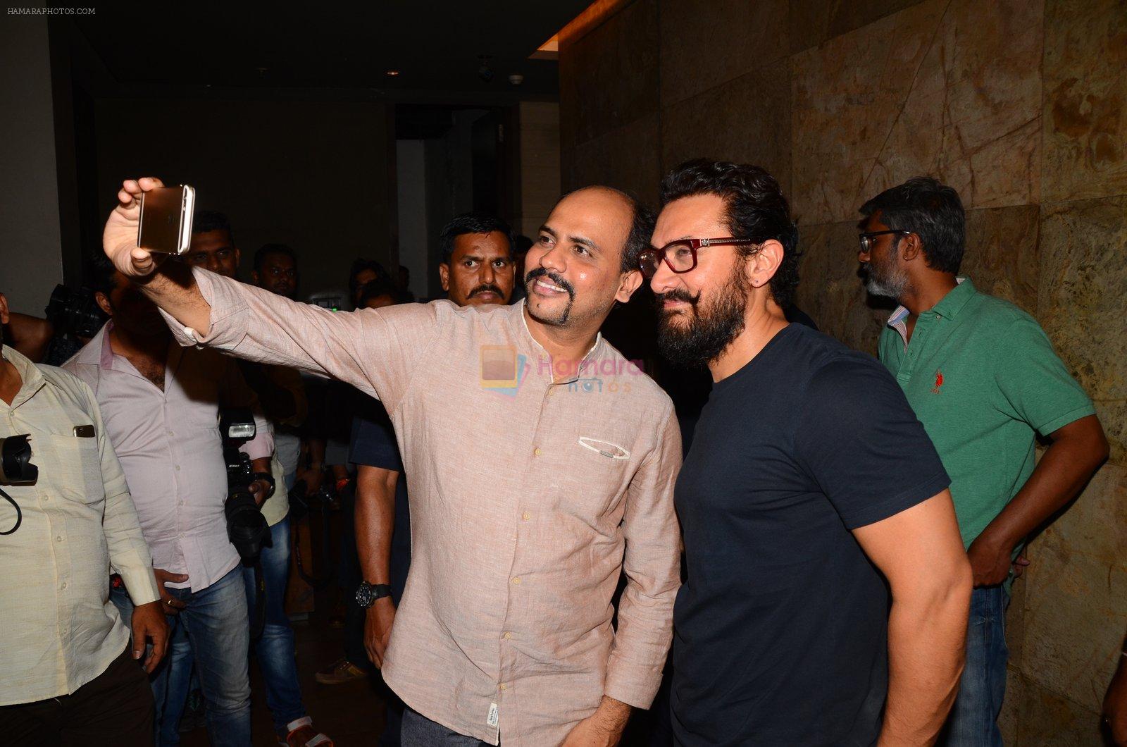 Aamir Khan at Dangal Screening on 20th Dec 2016