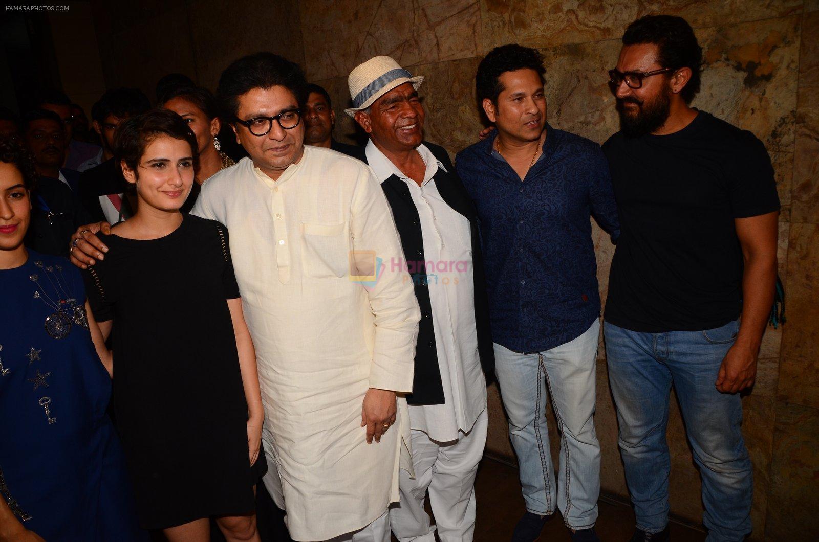 Aamir Khan, Sachin Tendulkar at Dangal Screening on 20th Dec 2016