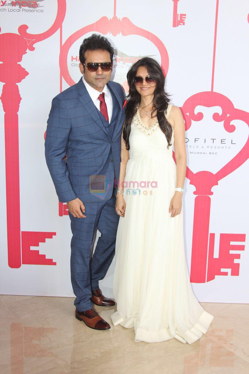 Joe Rajan with wife Rochelle Dsouza at his Harvey India's Christmas Brunch