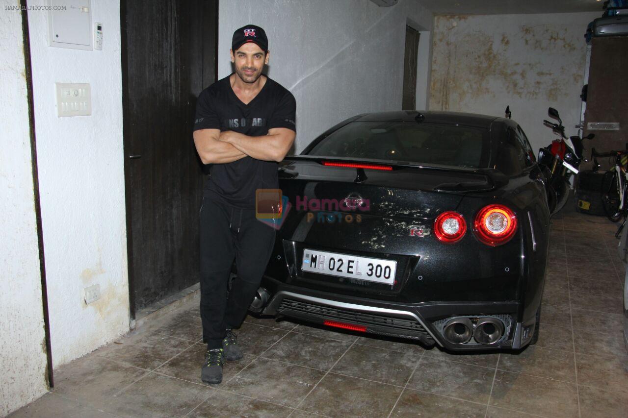 John Abraham snapped with his new car on 31st Dec 2016