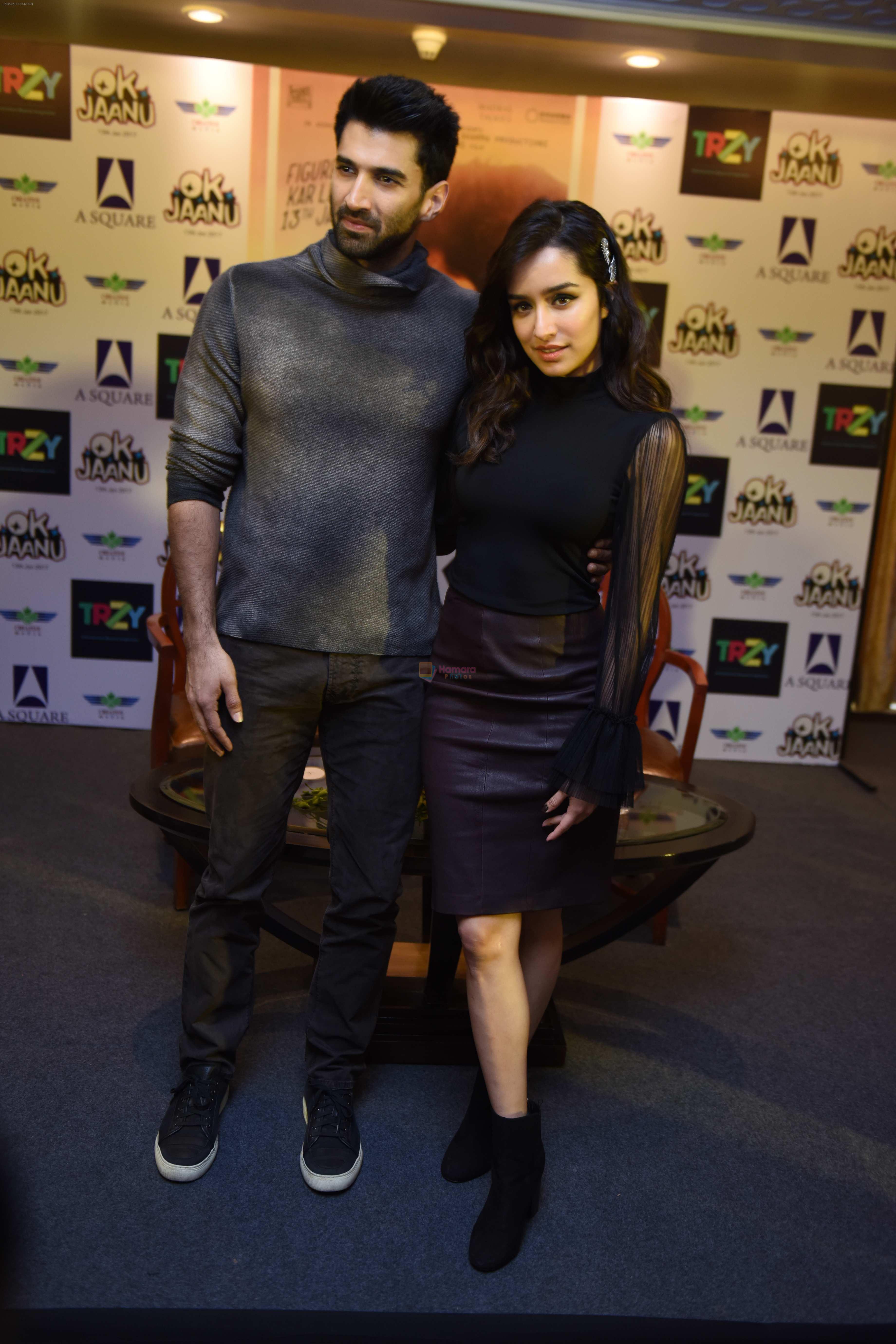 Shraddha Kapoor, Aditya Roy Kapoor promotes Ok Jaanu in Delhi on 11th Jan 2017