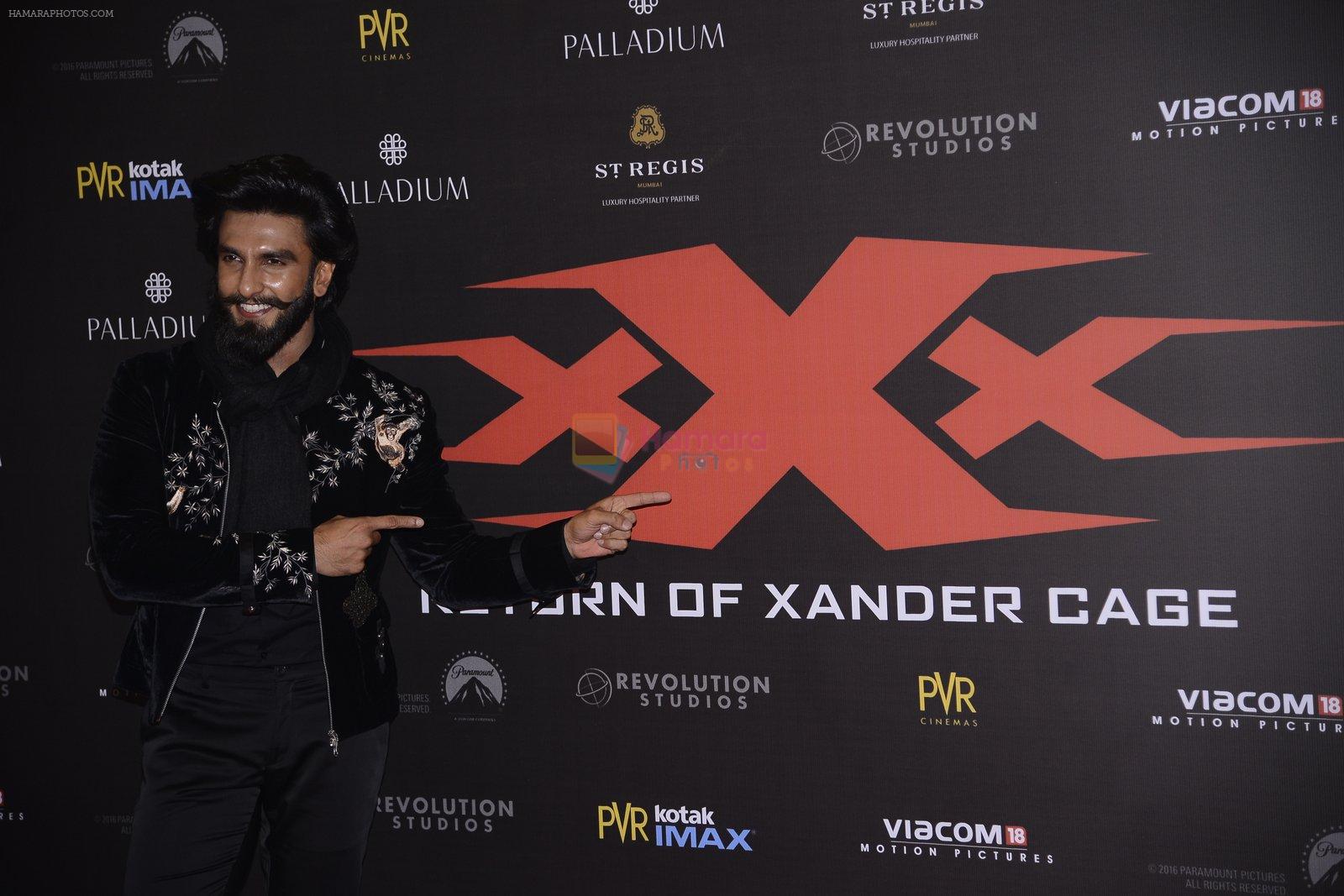 Ranveer Singh at XXX Premiere on 12th Jan 2017