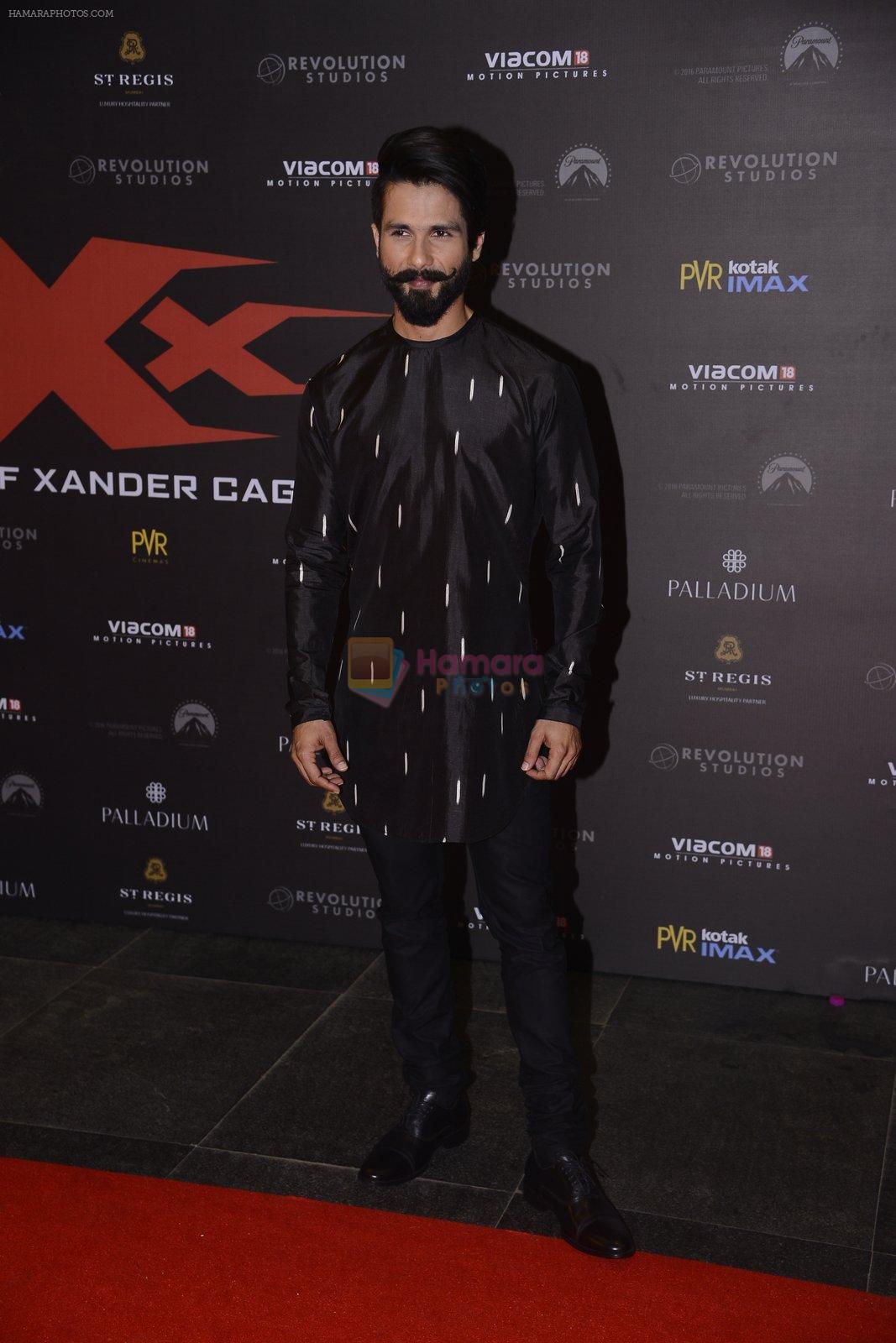 Shahid Kapoor at XXX Premiere on 12th Jan 2017