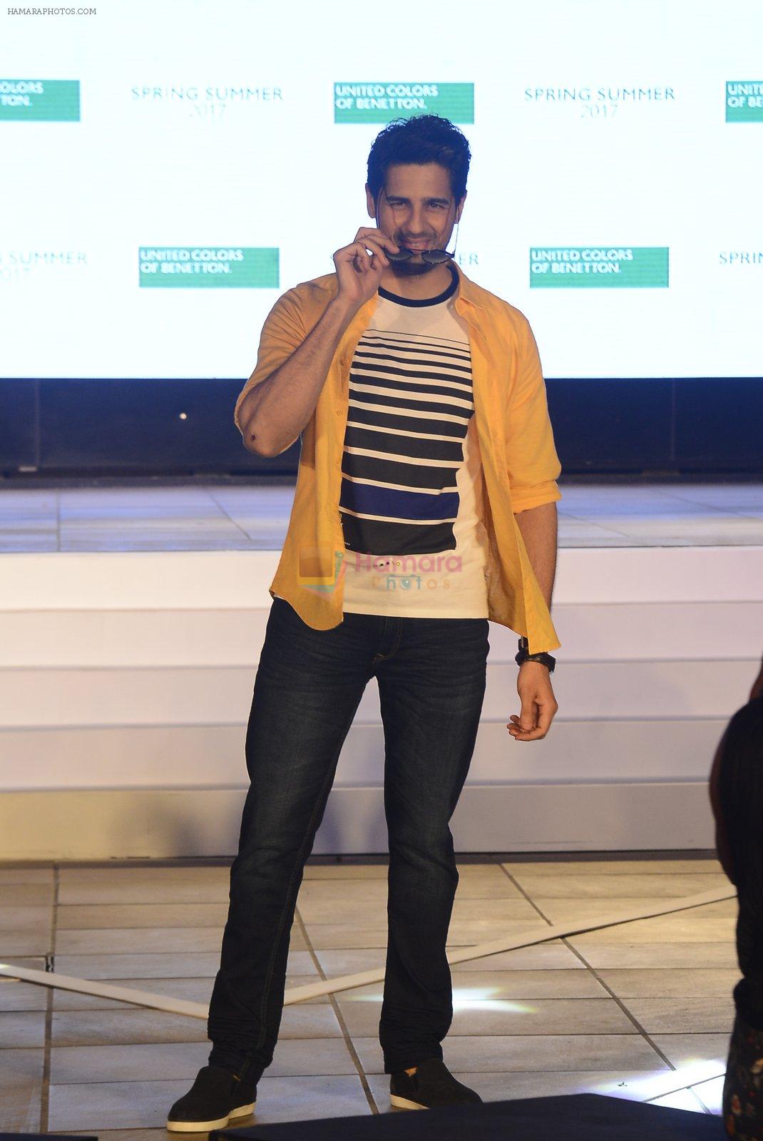 Sidharth Malhotra at Benetton show on 18th Jan 2017