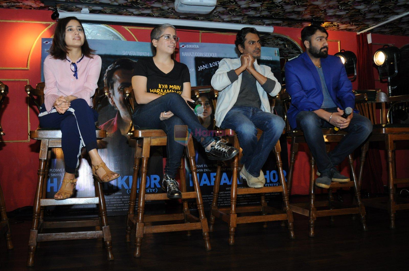 Nawazuddin Siddiqui, Shweta Tripathi, Guneet Monga, Shlok Sharma at Haraamkhor Success Bash in Mumbai on 20th Jan 2017