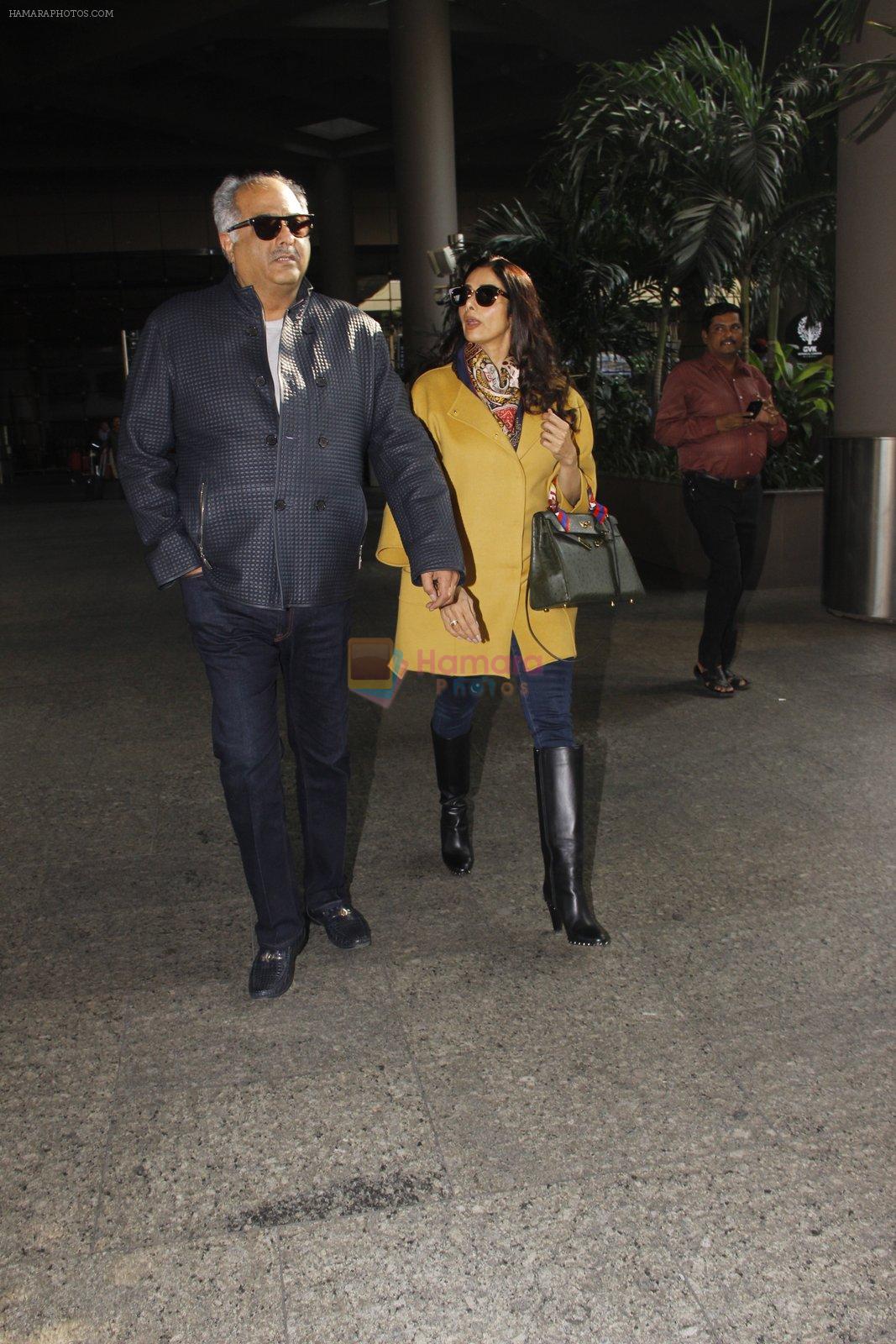 Sridevi snapped at airport on 22nd Jan 2017