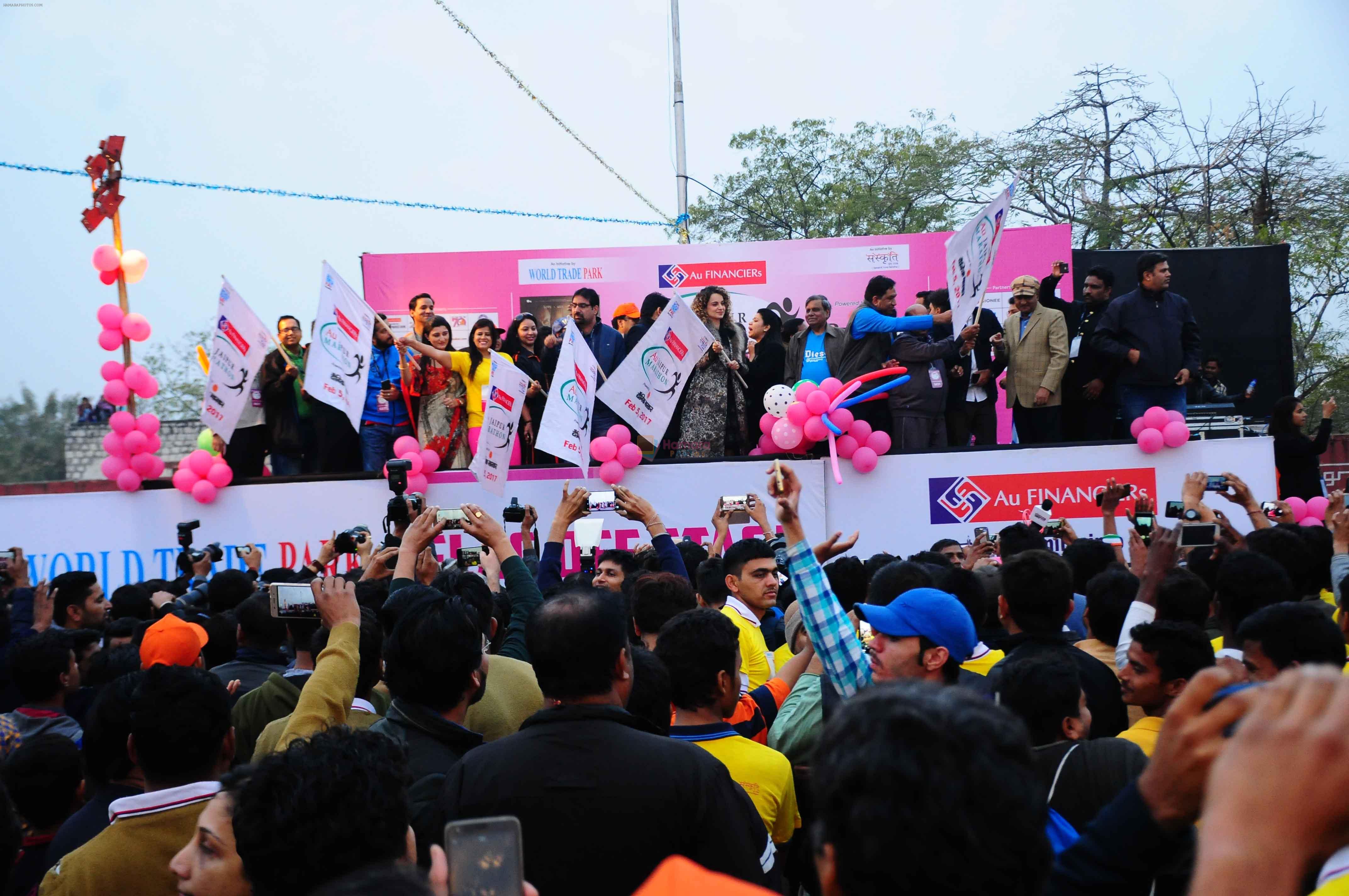 Kangana Ranaut at The AU JAIPUR Marathon, Rajasthan's Biggest Mass Event on 7th Feb 2017