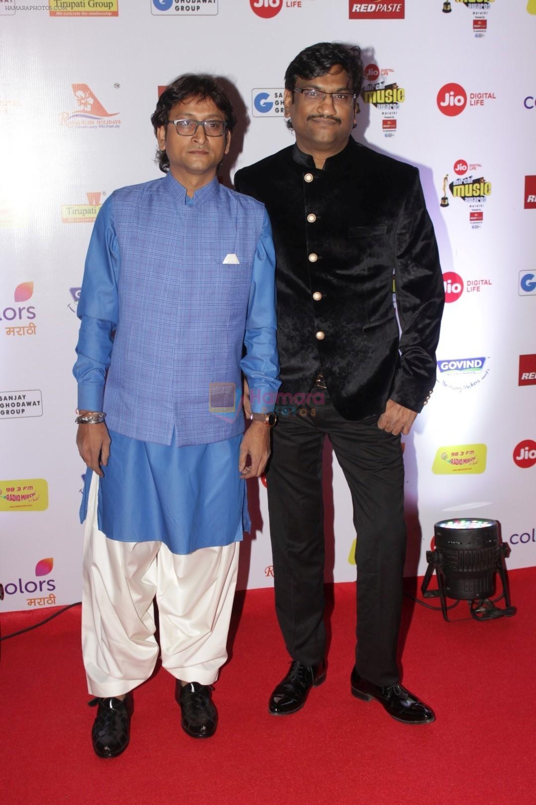 at The Red Carpet Of Mirchi Music Marathi Awards on 27th Feb 2017