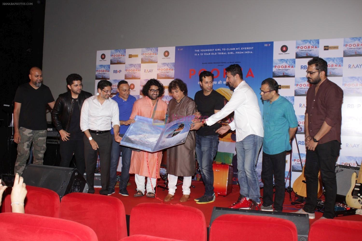 Arijit Singh, Zakir Hussain,Rahul Bose, Salim Merchant, Sulaiman Merchant at the Music Launch Of Film Poorna on 3rd March 2017