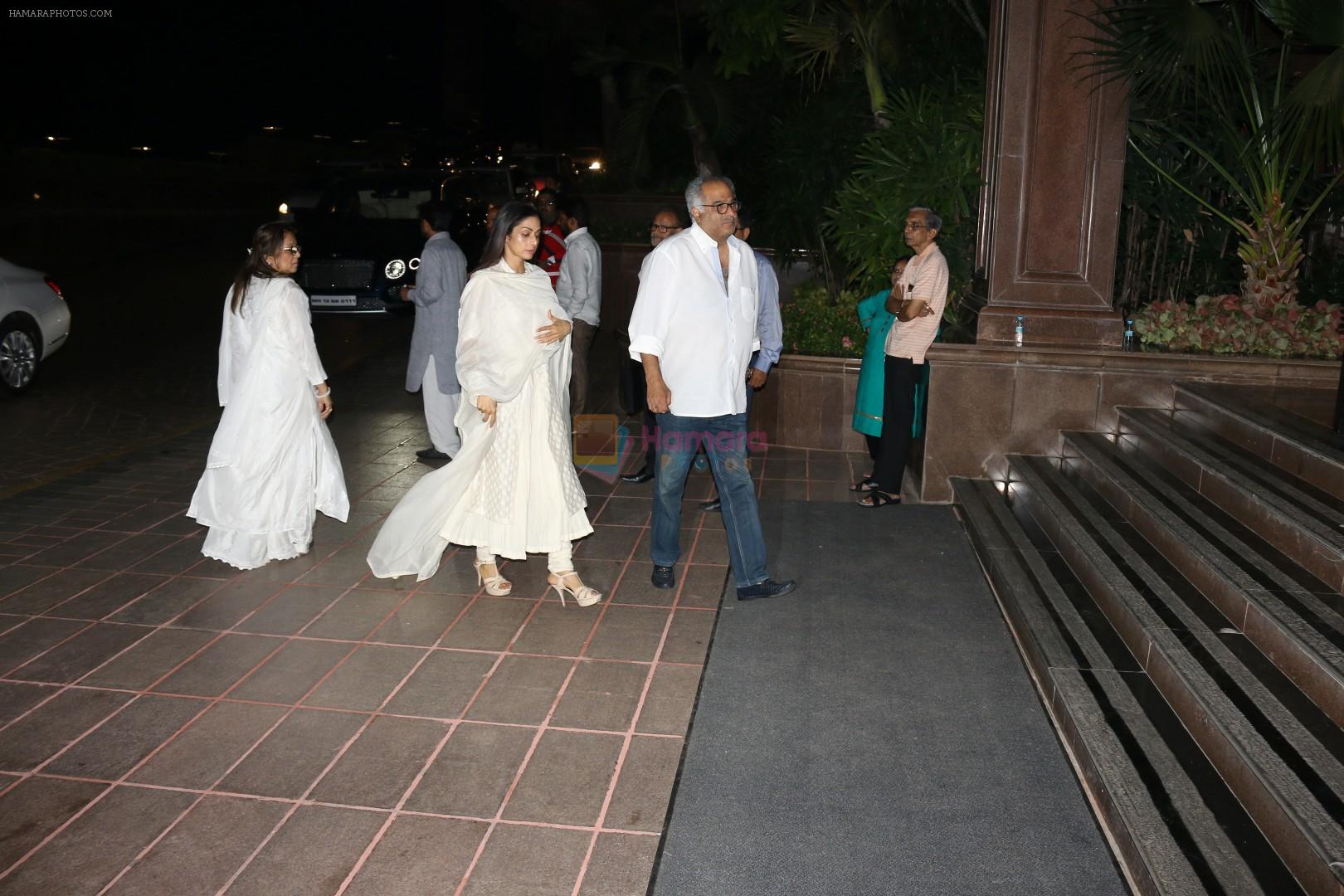Sridevi at Aishwarya Rai Father's Prayer Meet on 21st March 2017