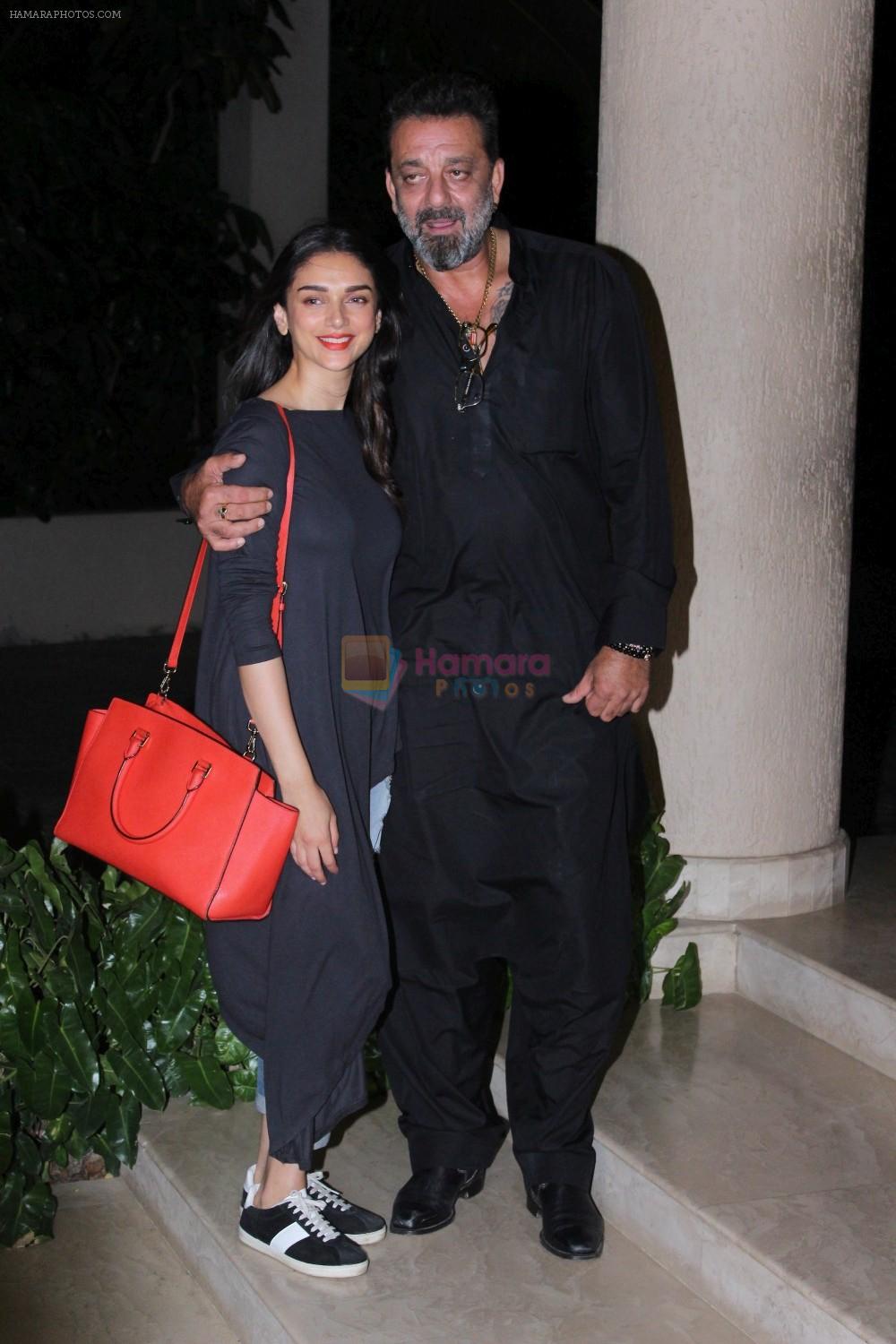 Sanjay Dutt, Aditi Rao Hydari at the Team Of Film Bhoomi Celebrating The Completion Of Film on 5th May 2017