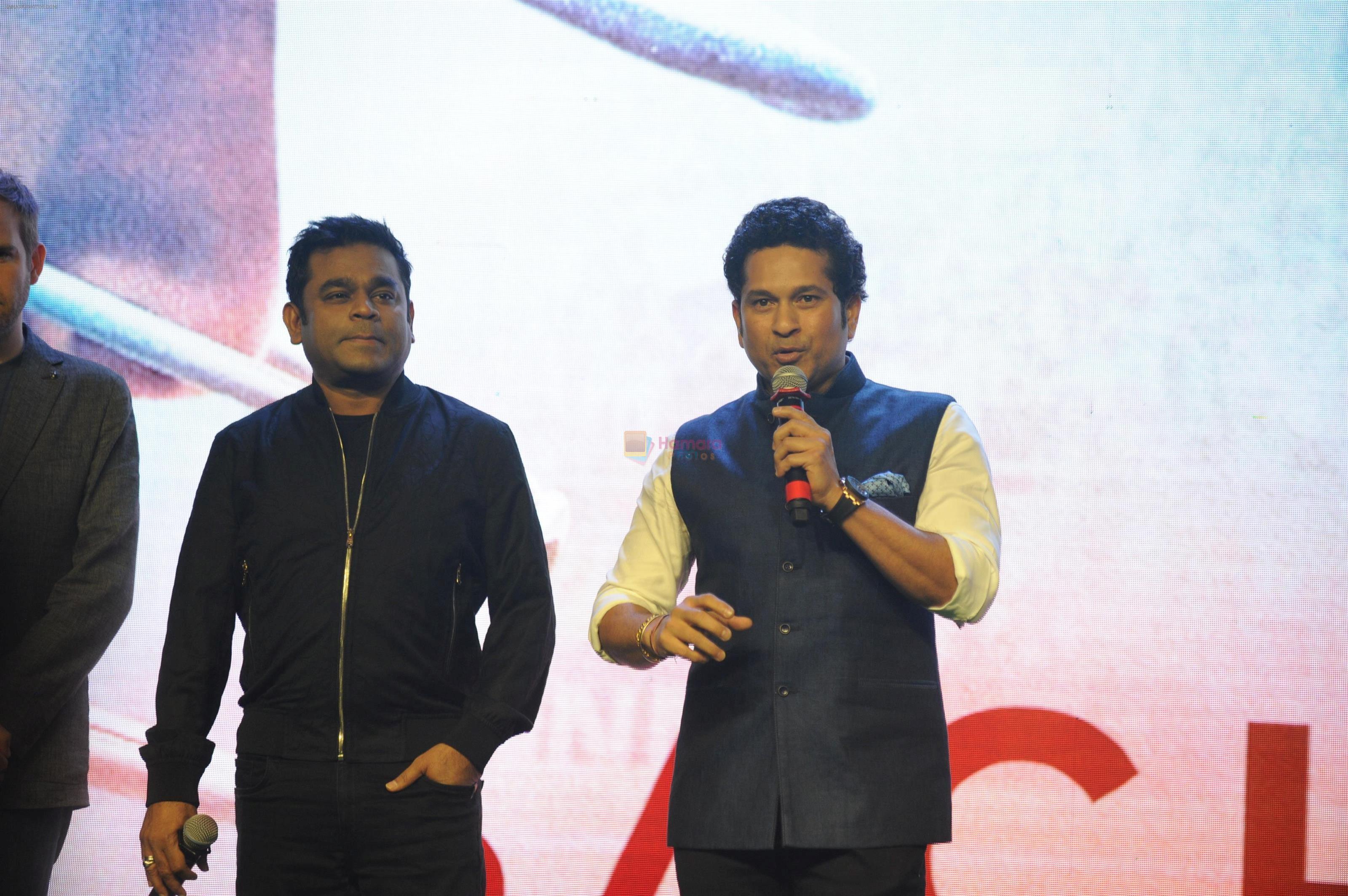 Sachin Tendulkar, A R Rahman at the Song launch of Sachin Tendulkar's biographical Film Sachin A Billion Dreams on 10th May 2017