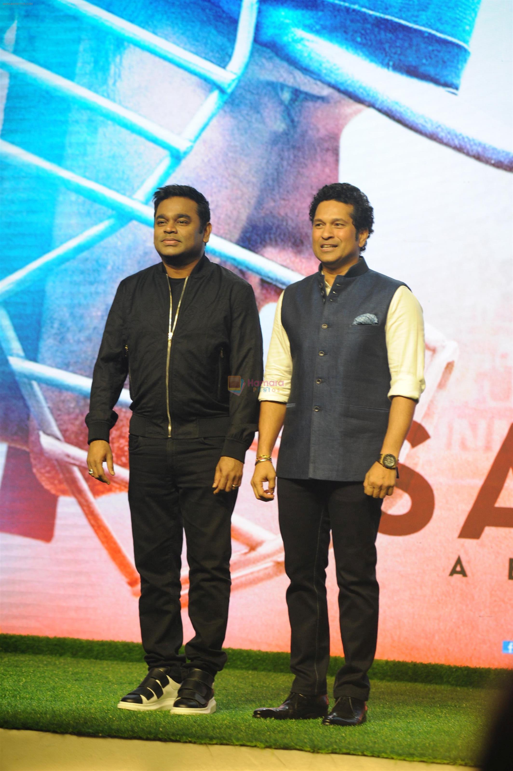 Sachin Tendulkar, A R Rahman at the Song launch of Sachin Tendulkar's biographical Film Sachin A Billion Dreams on 10th May 2017