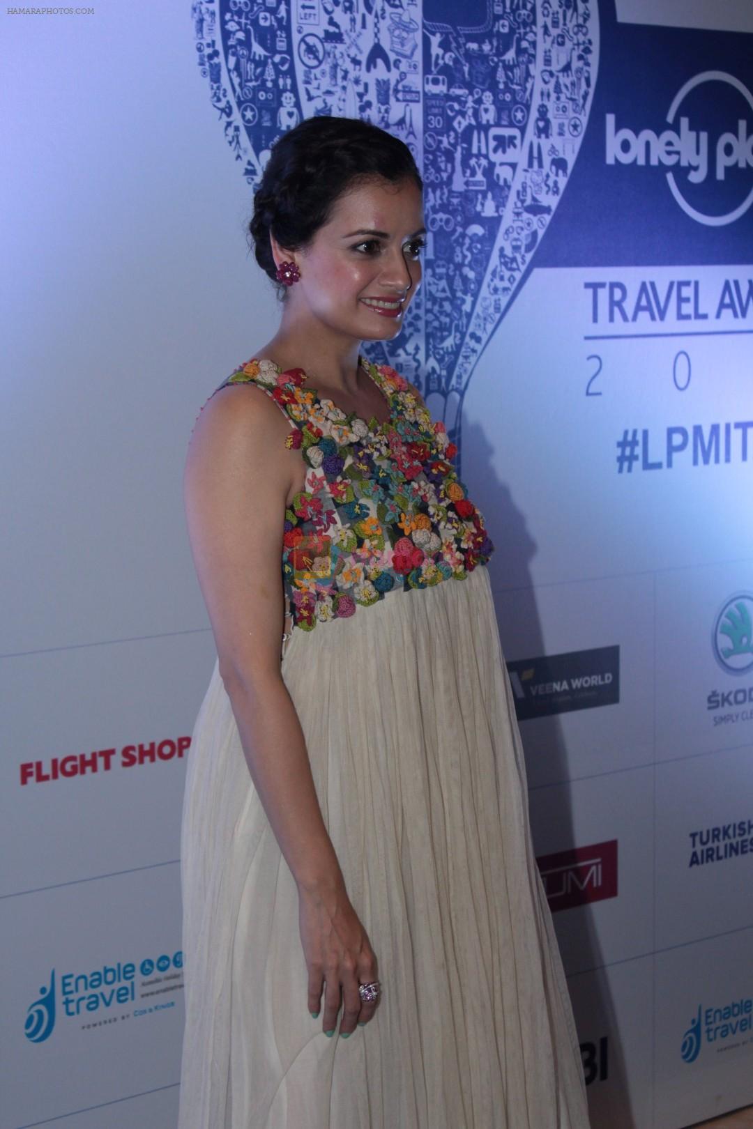 Dia Mirza at the Red Carpet Of 6th Lonely Planet Magazine India Travel Awards on 25th May 2017