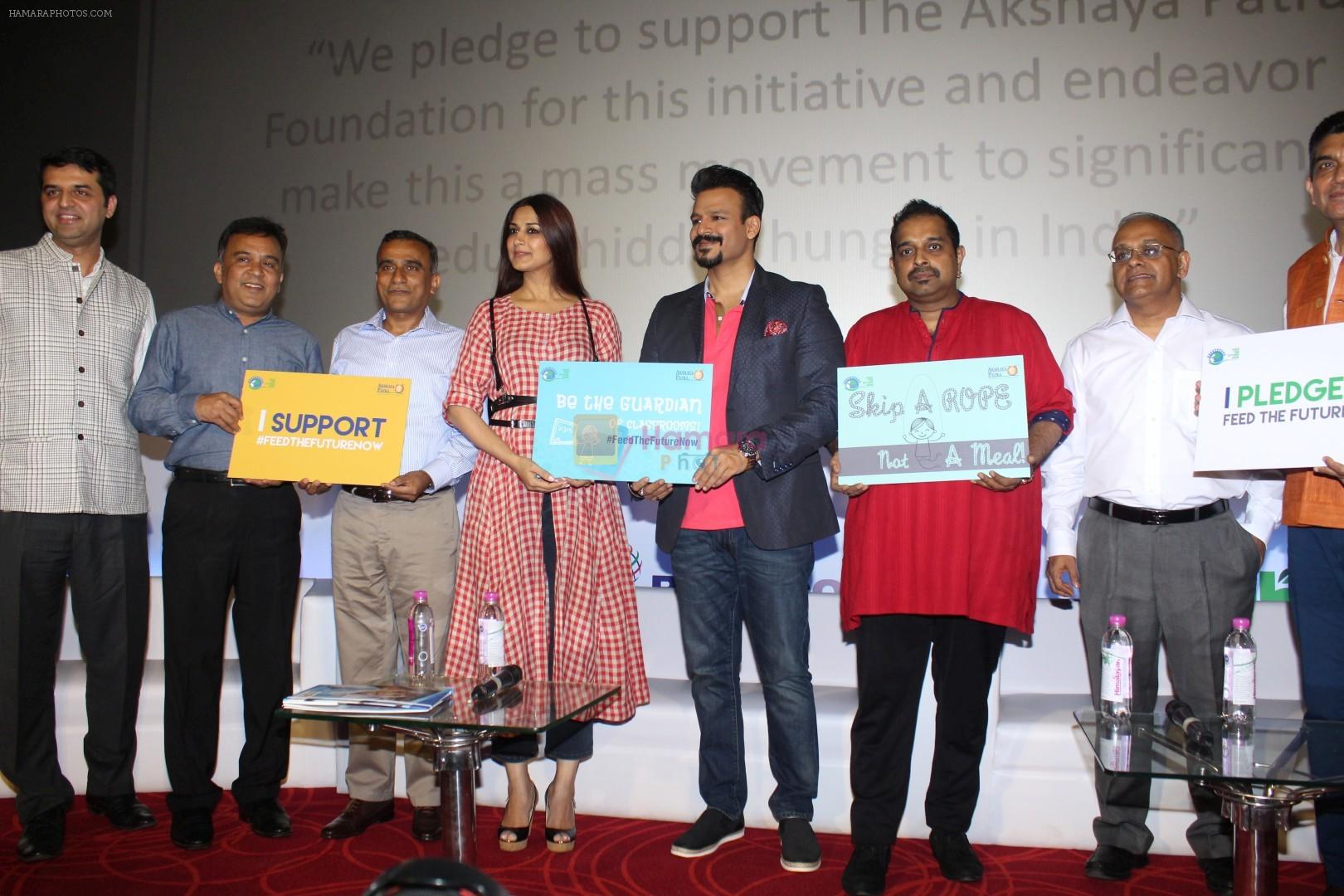 Vivek Oberoi, Sonali Bendre & Shankar Mahadevan At Feed The Future Now, Campaign By Akshaya Patra Initiative Launch on 7th June 2017