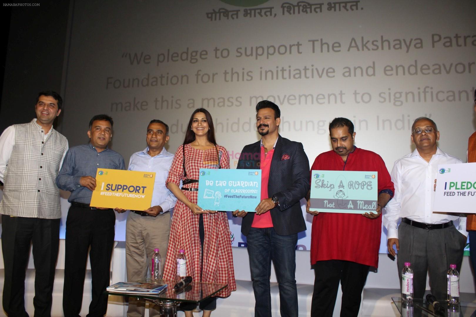 Vivek Oberoi, Sonali Bendre & Shankar Mahadevan At Feed The Future Now, Campaign By Akshaya Patra Initiative Launch on 7th June 2017
