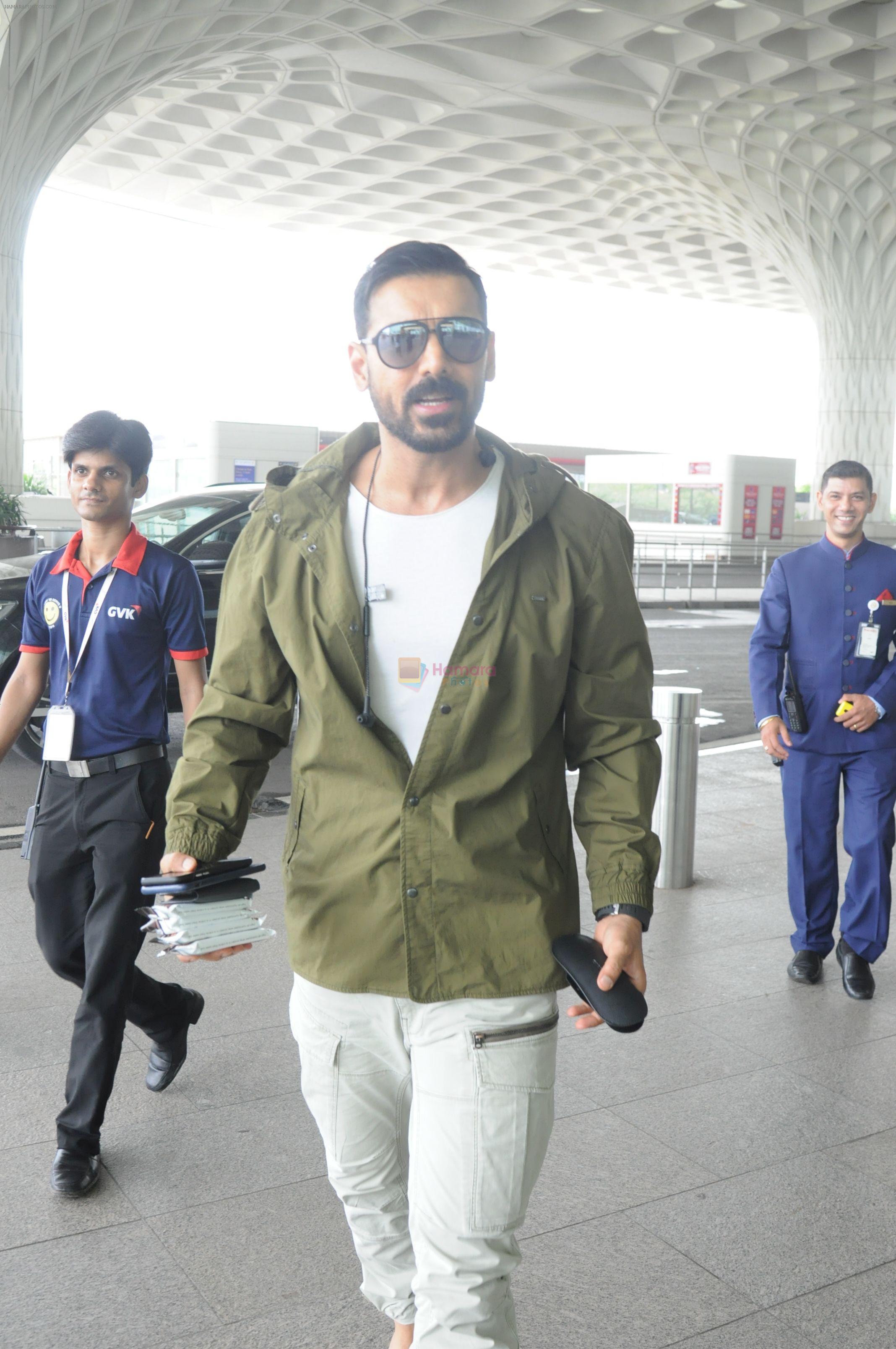 John Abraham at the Airport on 14th June 2017
