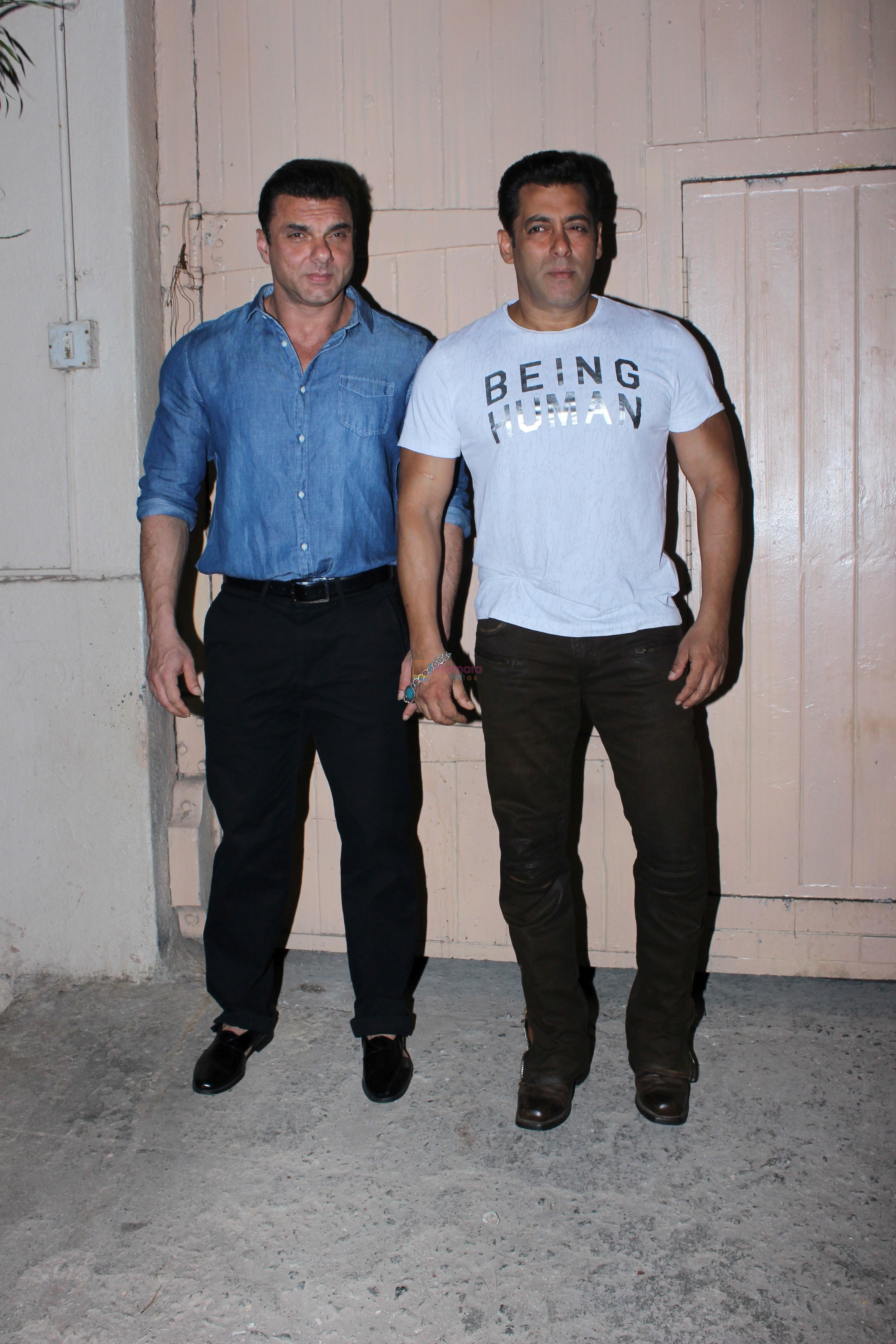 Salman Khan, Sohail Khan spotted at Mehboob on 13th June 2017