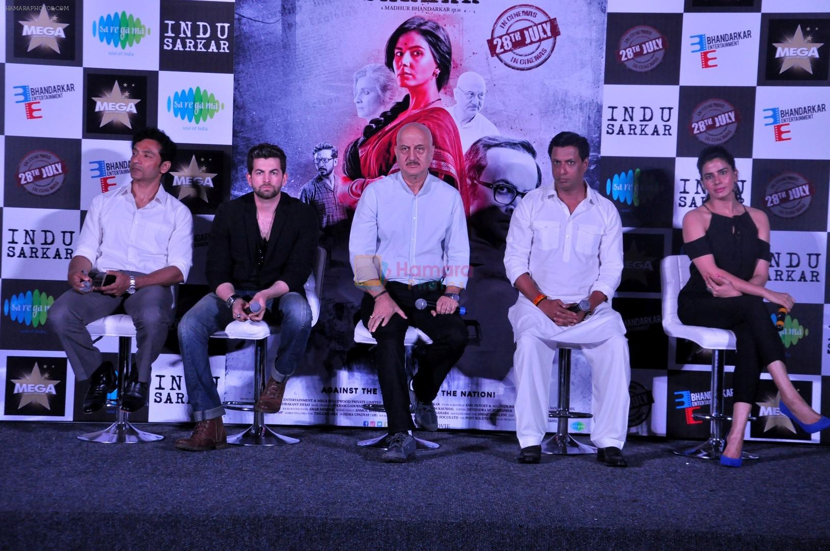 Kirti Kulhari, Neil Nitin Mukesh, Tota Roy Chowdhury, Anupam Kher, Madhur Bhandarkar at the Trailer Launch Of Film Indu Sarkar in Mumbai on 16th June 2017