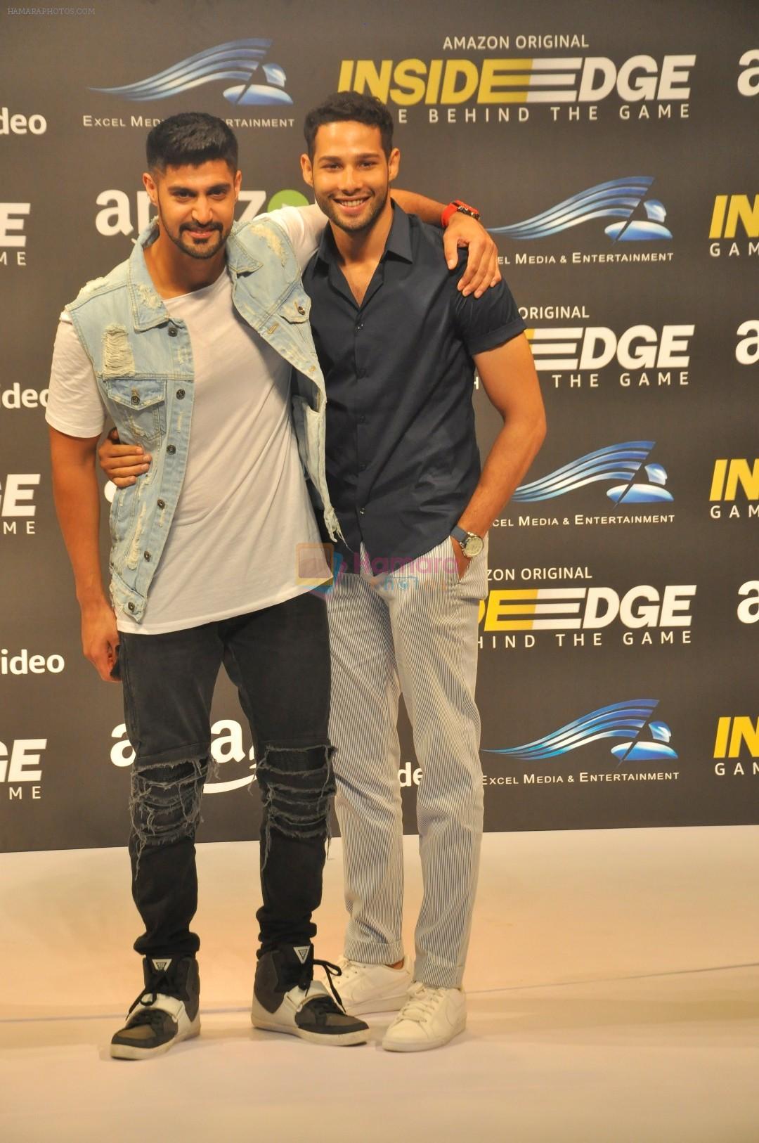 Tanuj Virwani, Siddhant Chaturvedi at Trailer Launch Of Indiai's 1st Amazon Prime Video Original Series Inside Edge on 16th June 2017