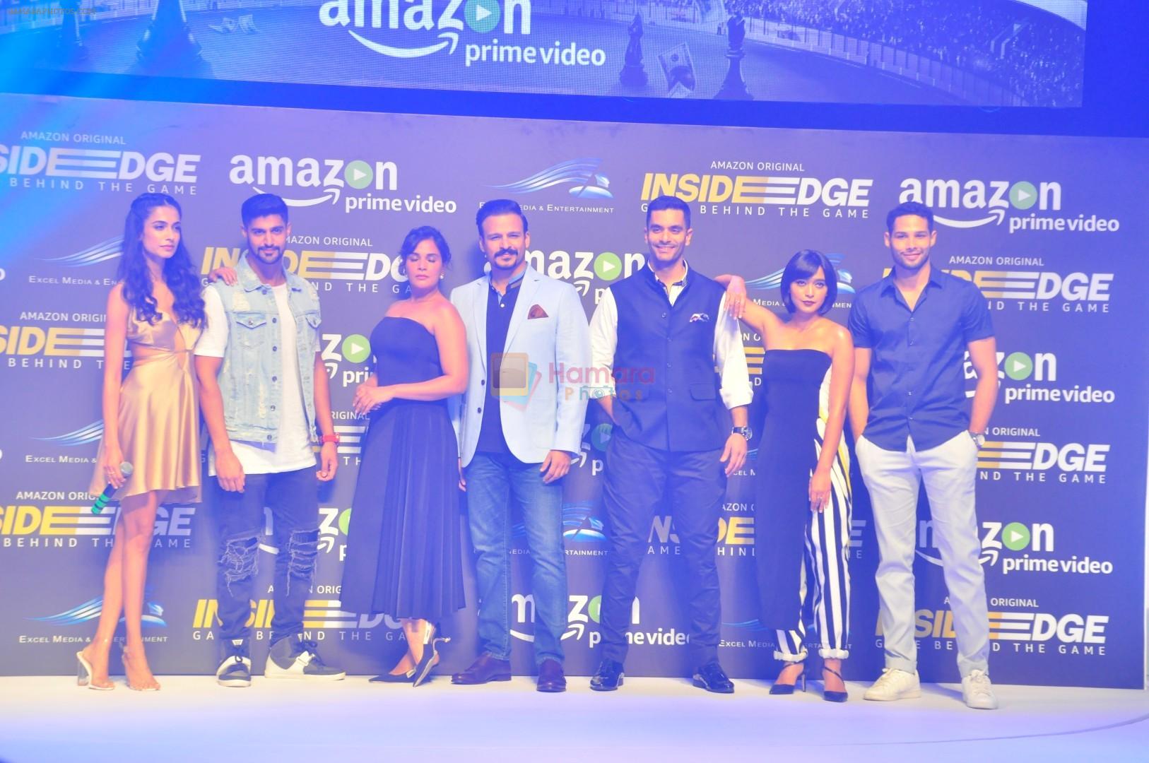 Sarah Jane Dias, Angad Bedi, Tanuj Virwani, Richa Chadda, Vivek Oberoi, Siddhant Chaturvedi, Sayani Gupta at Trailer Launch Of Indiai's 1st Amazon Prime Video Original Series Inside Edge on 16th June 2017