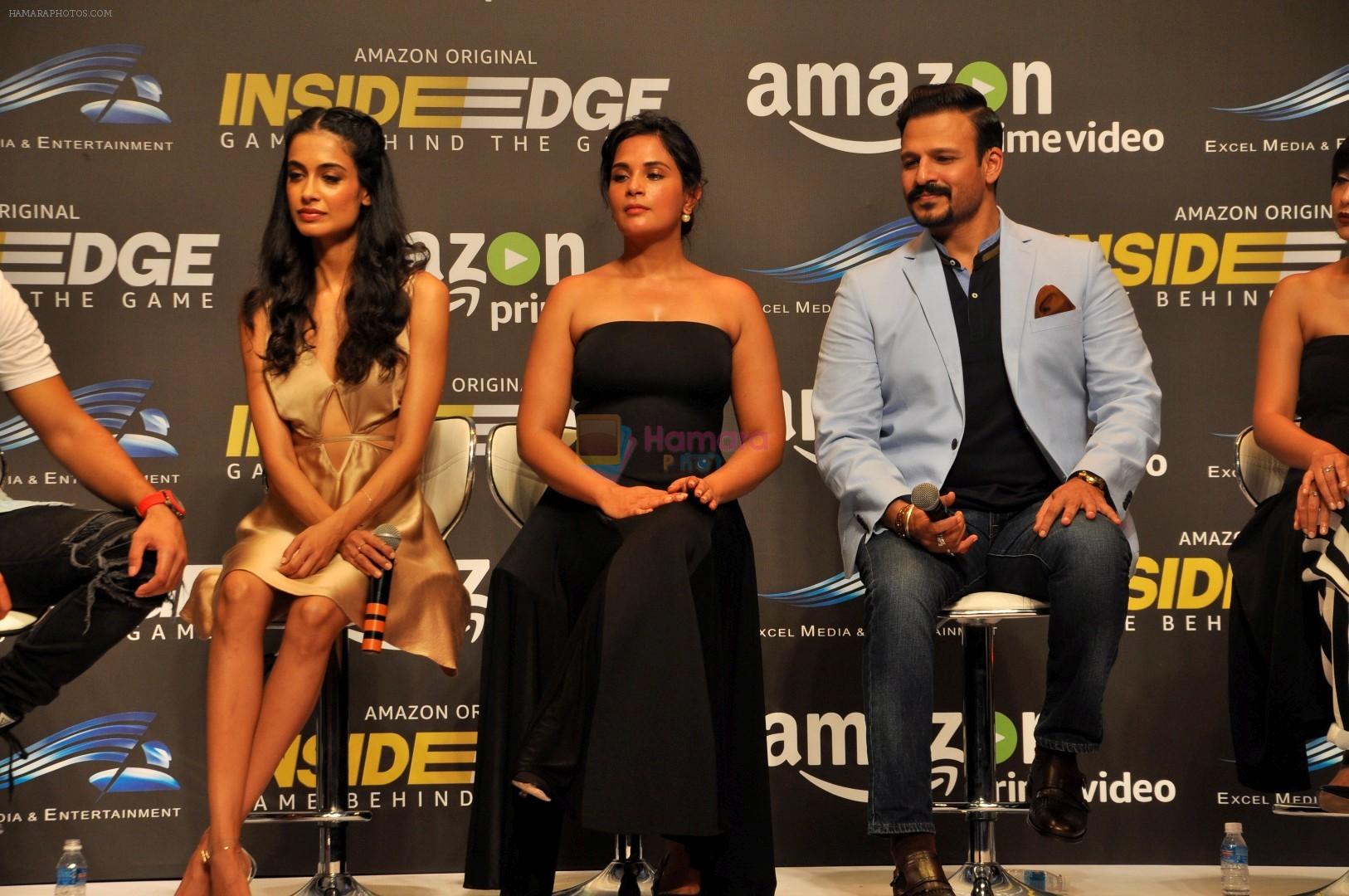 Sarah Jane Dias, Richa Chadda, Vivek Oberoi at Trailer Launch Of Indiai's 1st Amazon Prime Video Original Series Inside Edge on 16th June 2017